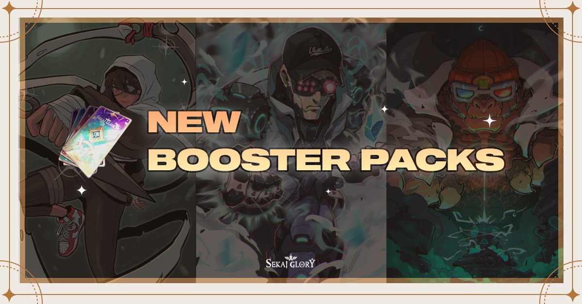 SekaiGlory's tweet image. Introducing new booster packs for the next season!

May luck be on your side Challengers