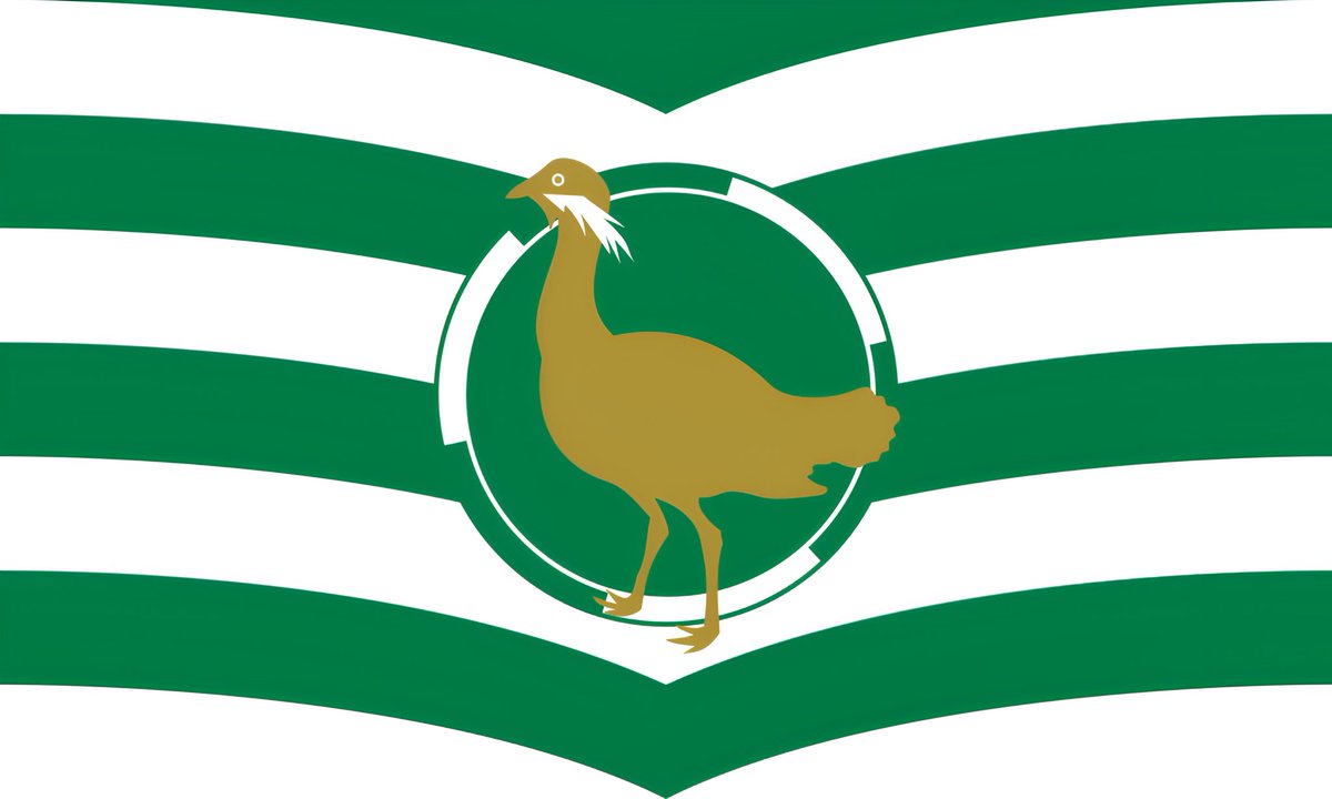 The #Wiltshire flag features a Great Bustard (Otis tarda) at its centre.

A bird native to the county, it had been extinct since 1832.

However, it was recently returned as part of an intensive 10-year breeding programme on Salisbury Plain.

🇬🇧 #HistoricCounties | #CountyFlags 🏴󠁧󠁢󠁥󠁮󠁧󠁿