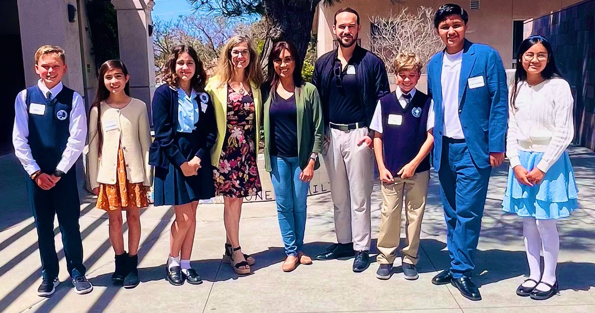 MarieCoronelSD's tweet image. Spent Saturday judging some amazing students in the @DioceseSanDiego Academic Junior High Decathlon. The students addressed Pope Francis’ landmark encyclical on the environment, Laudato si.’ The future is bright!