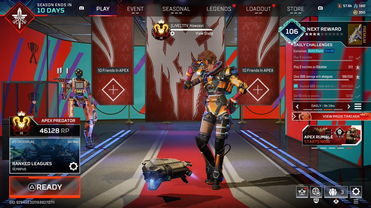 TTV_Howzest's tweet photo. #8 Pred @PlayApex 
⬆️ Almost 5K + RP

#ApexLegends https://t.co/gMJMcje3Ju