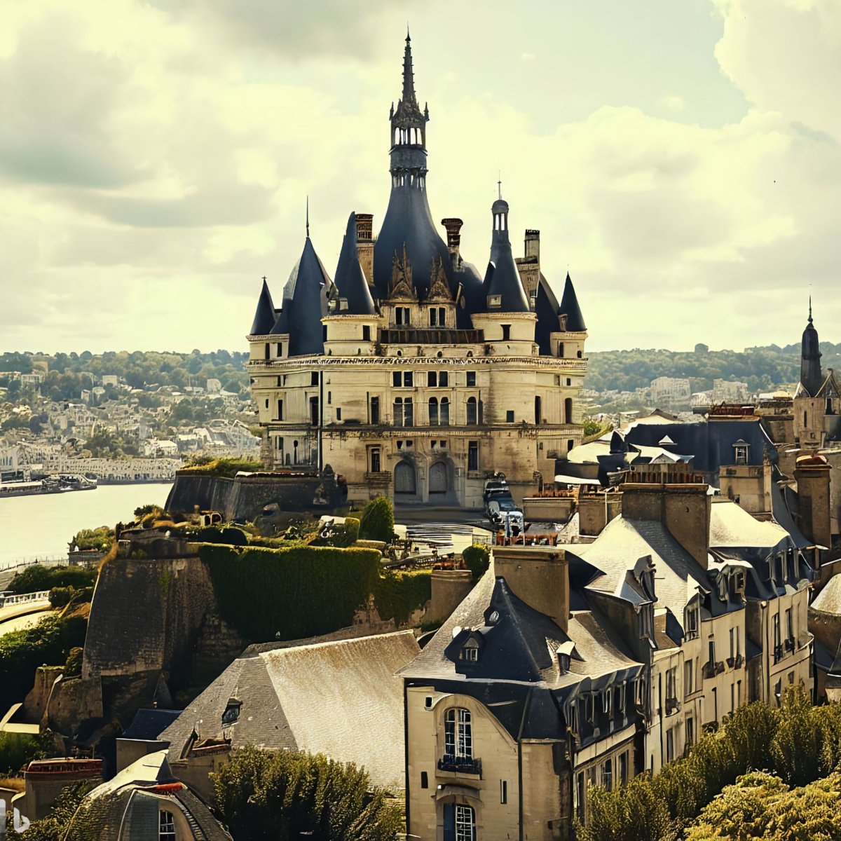 The town of #Saumur overlooking the #Loire River 

#France 🇨🇵 #travel our #PhotoofTheDay buff.ly/3TRrhWq