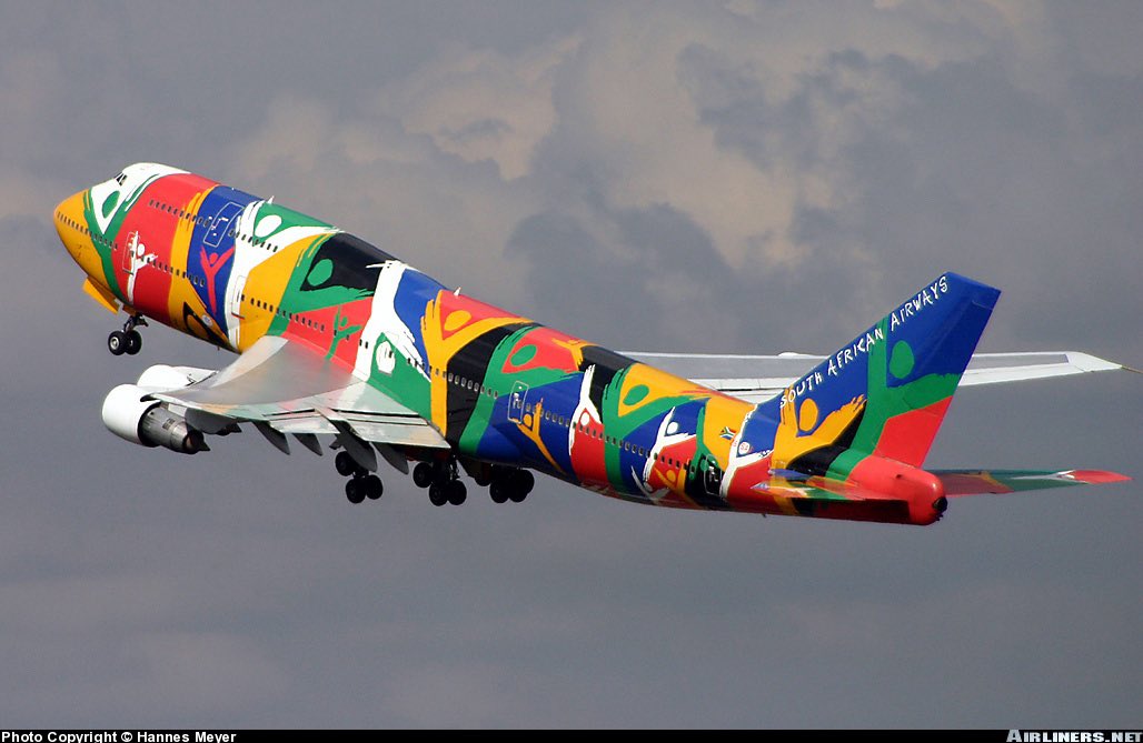 A South African Airways B747-300 seen here in this photo at Johannesburg Airport in December 2003 #avgeeks ©️- Hanes Mever