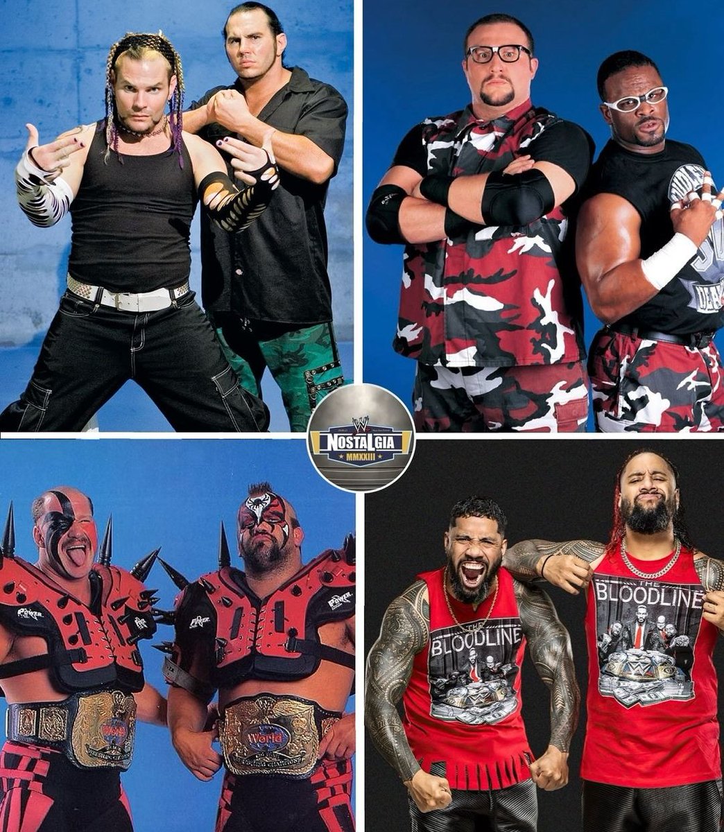 CTOTHELOS77's tweet image. Which out of these 4 tag teams is the greatest tag team in WWE history?