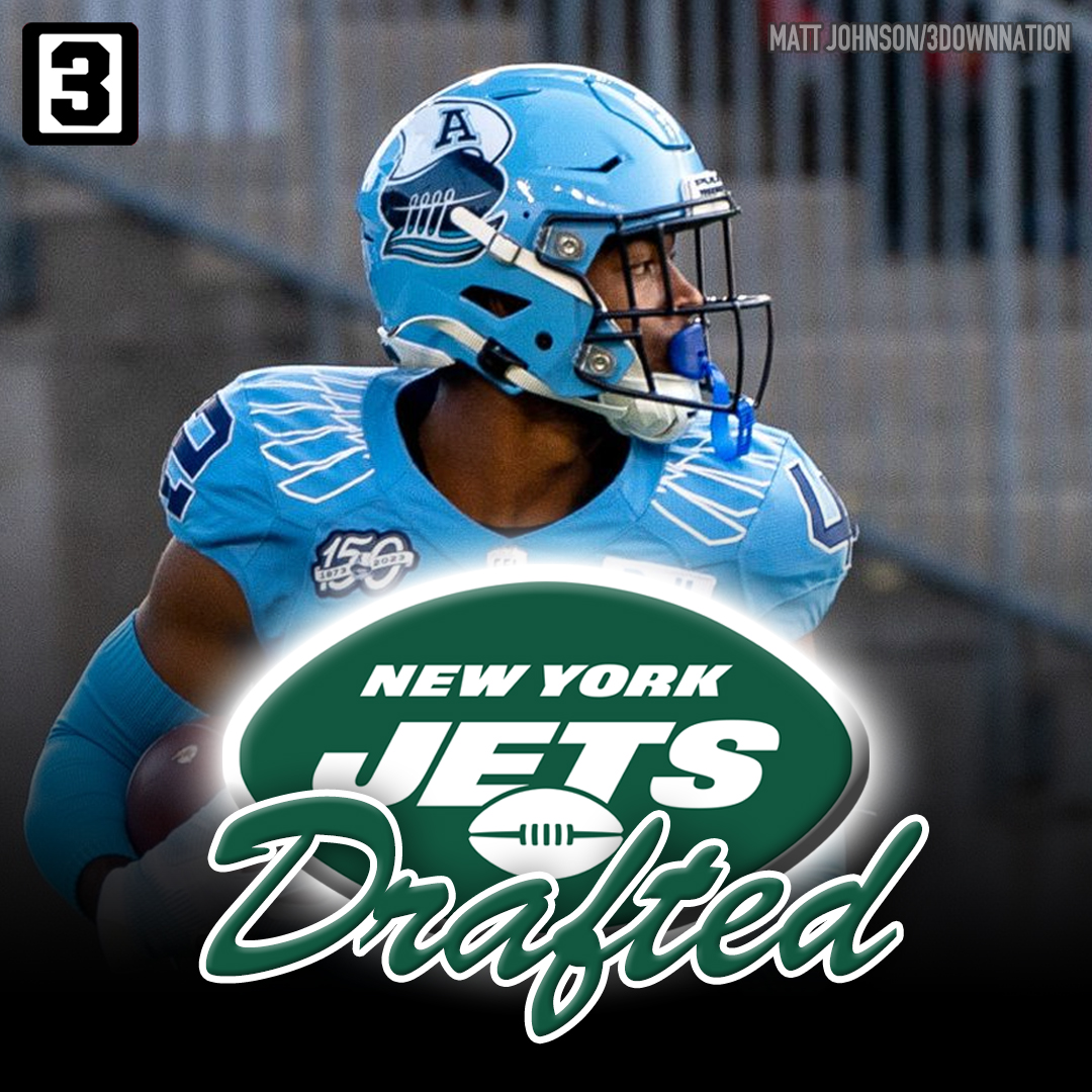 Qwan'tez Stiggers, the CFL's reigning Most Outstanding Rookie, has been selected by the New York Jets in the fifth round of the 2024 NFL Draft. 3downnation.com/2024/04/27/tor… #Argos | #Toronto | #CFL | #NFL | #NFLDraft
