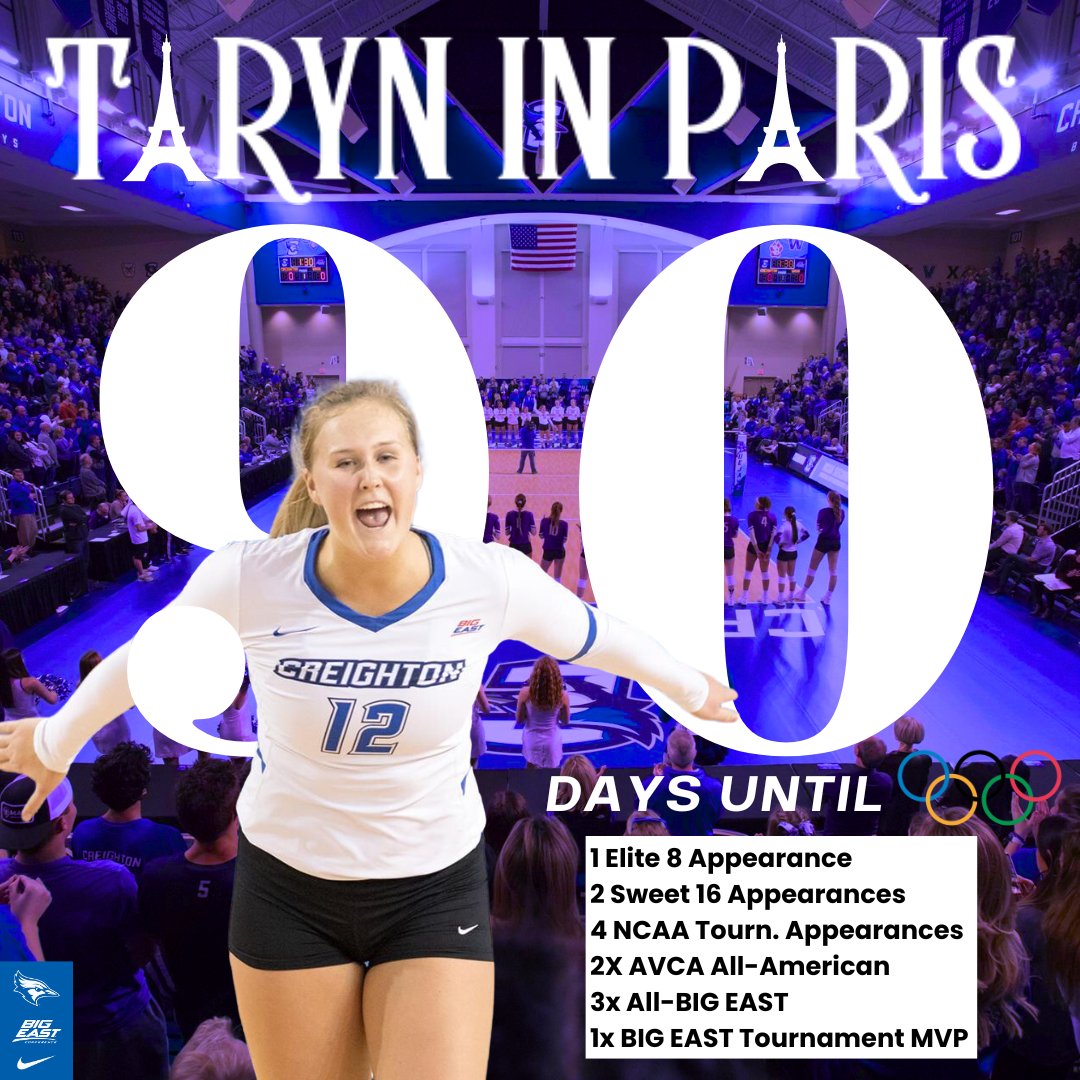 90 Days! @tkloth10 is no stranger to winning. These are just a few of her accomplishments from her time at Creighton! #GoJays