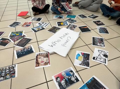 A gorgeous day creating #townofchildren celebration event activities with BASECLAN, creative development of event space using stage lighting &amp; framing with <a href="/ben_cain/">Ben Cain</a> + youth trustee training with @Lynsey_Merrick exploring why lead and who holds power globally and in our town.