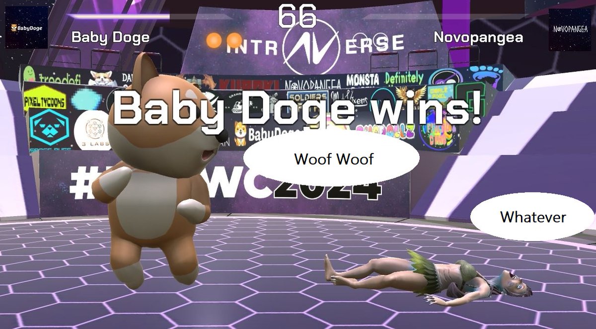 If you know, you know. 🐶

@intraVerse_Game 
@BabyDogeCoin  
@BabyDogeNFTs 

#NFTWC2024 #NFT #NFTs