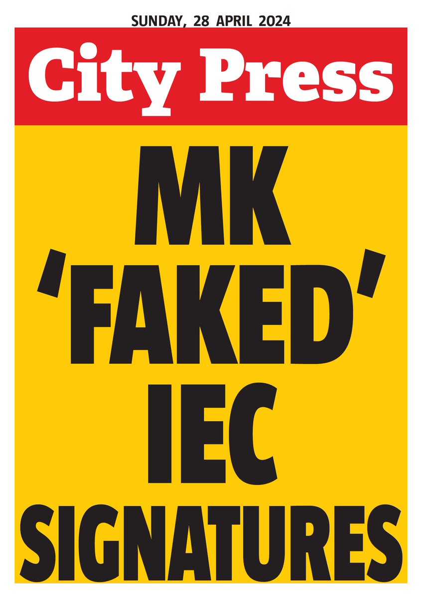 NEXT ROUND 🥊 : THROWING EVERYTHING AT JACOB ZUMA AND @MkhontoweSizwex City Press: Leading this week is the revelation of explosive information which has emerged that Jacob Zuma's MKP may forged signatures for its IEC registration using fraudulently obtained jobseeker…