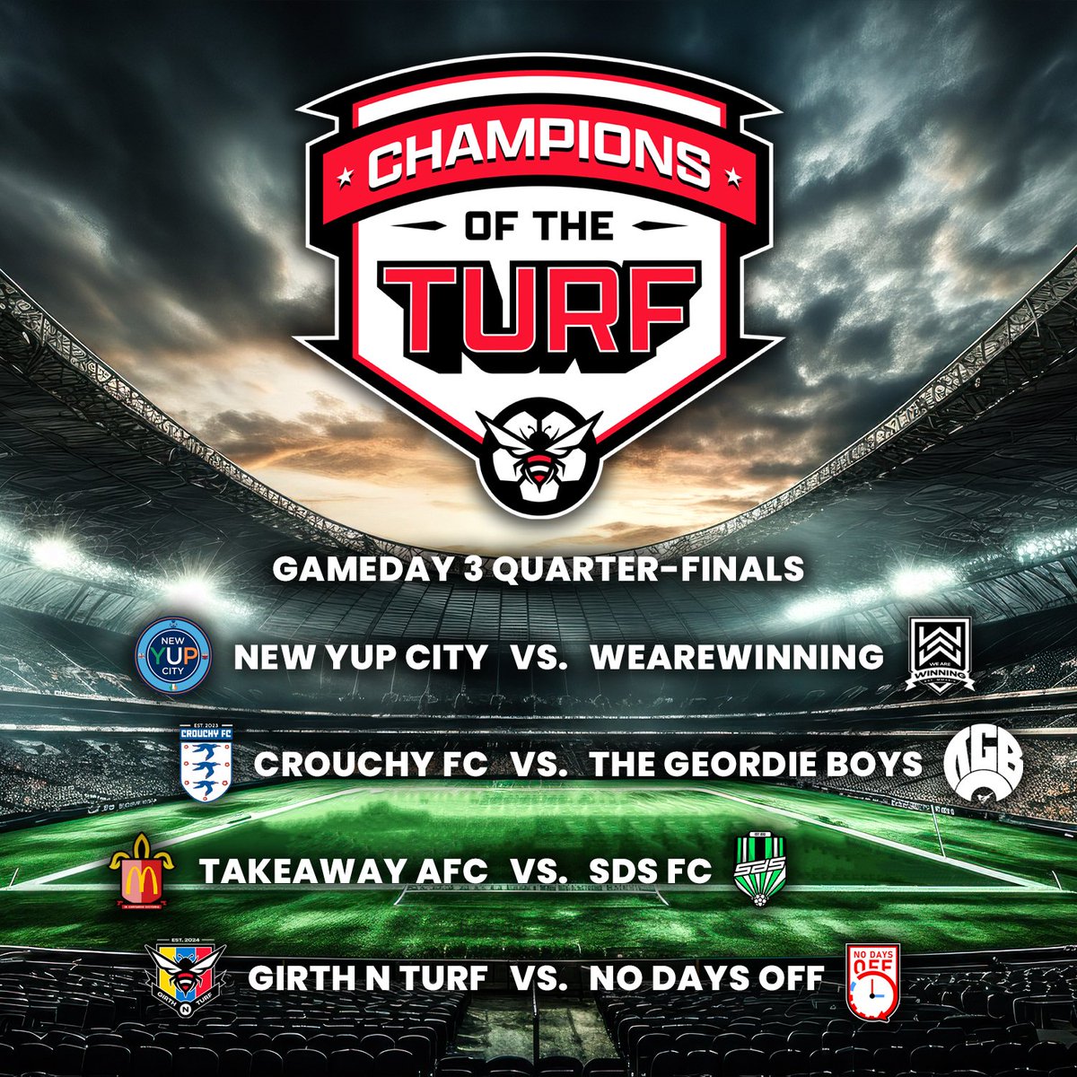 TakeawayAFC (@takeawayafc) on Twitter photo <a href="/TakeawayAFC/">TakeawayAFC</a> vs <a href="/SDSFootballClub/">SDS FC</a> finished 2 game to 0 to us
We play <a href="/GNTFC_Official/">Girth N Turf FC</a> or <a href="/NoDaysOffFC/">No Days Off FC</a> in the semi finals!
UP THE TAKEAWAY 🍔🍟#TAKEAWAYAFC #GirthNTurf <a href="/TakeawayAFC/">TakeawayAFC</a> vs <a href="/SDSFootballClub/">SDS FC</a> finished 2 game to 0 to us
We play <a href="/GNTFC_Official/">Girth N Turf FC</a> or <a href="/NoDaysOffFC/">No Days Off FC</a> in the semi finals!
UP THE TAKEAWAY 🍔🍟#TAKEAWAYAFC #GirthNTurf