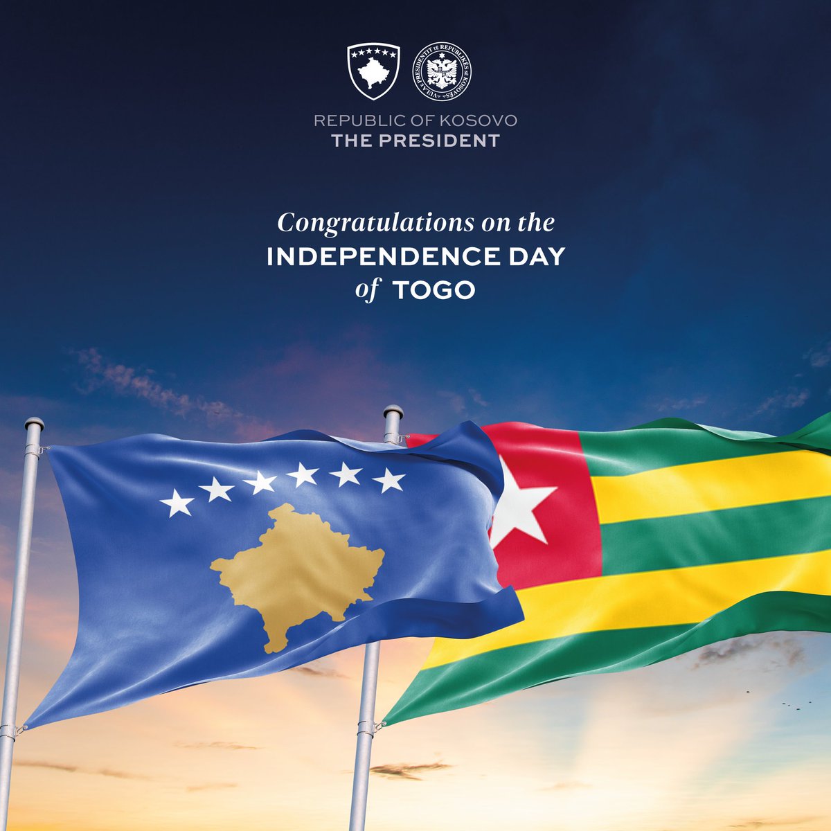 Happy Independence Day to President @FEGnassingbe and the people of Togo! We send our warmest wishes for peace and prosperity. May Togo continue to progress and thrive in the years ahead.