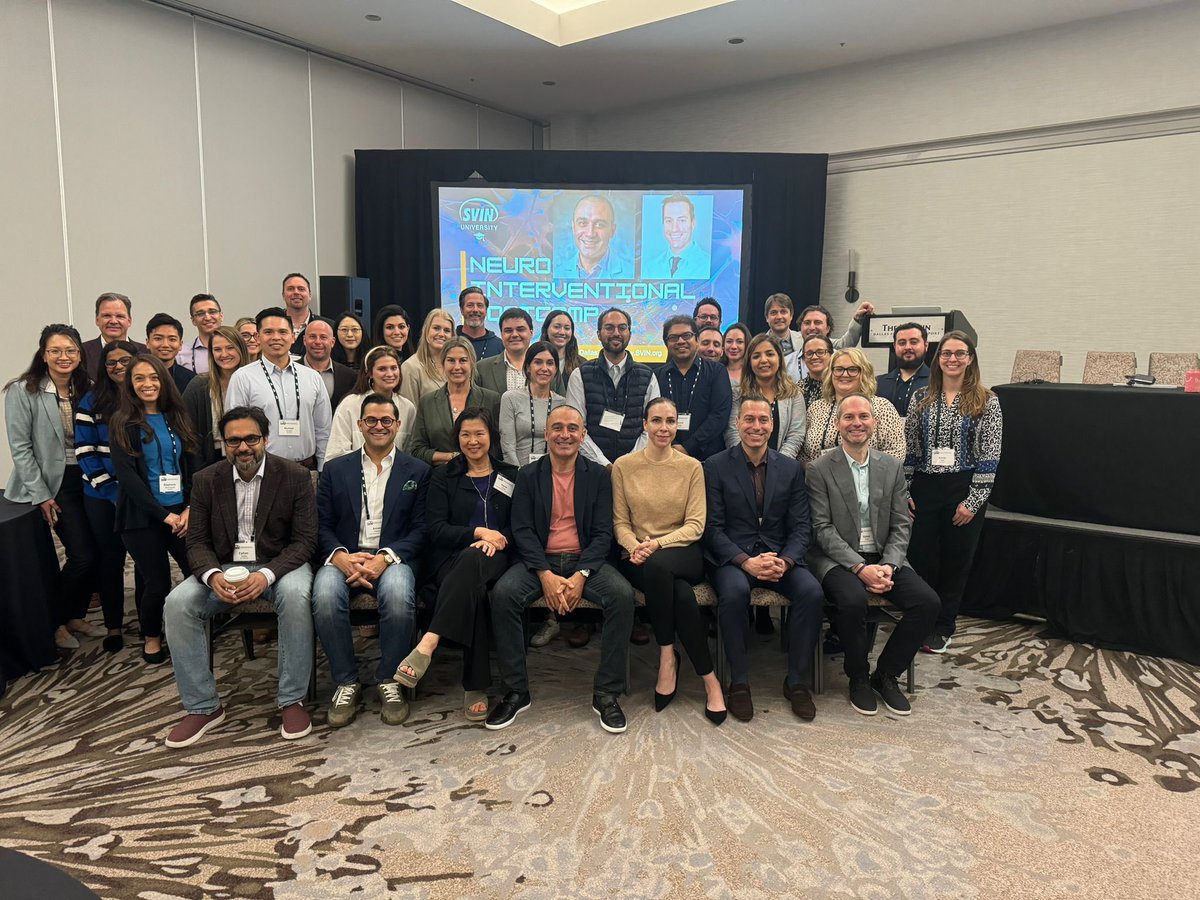Another outstanding SVIN initiative run by our leader volunteers for the upcoming generations of industry colleagues: the SViN neurointerventional bootcamp. Congrats to all!! @svinsociety @AmeerEHassan @SunilAShethMD @GaborTothMD @AlexandraCzap @Neuroconsult @SuspectedLVO