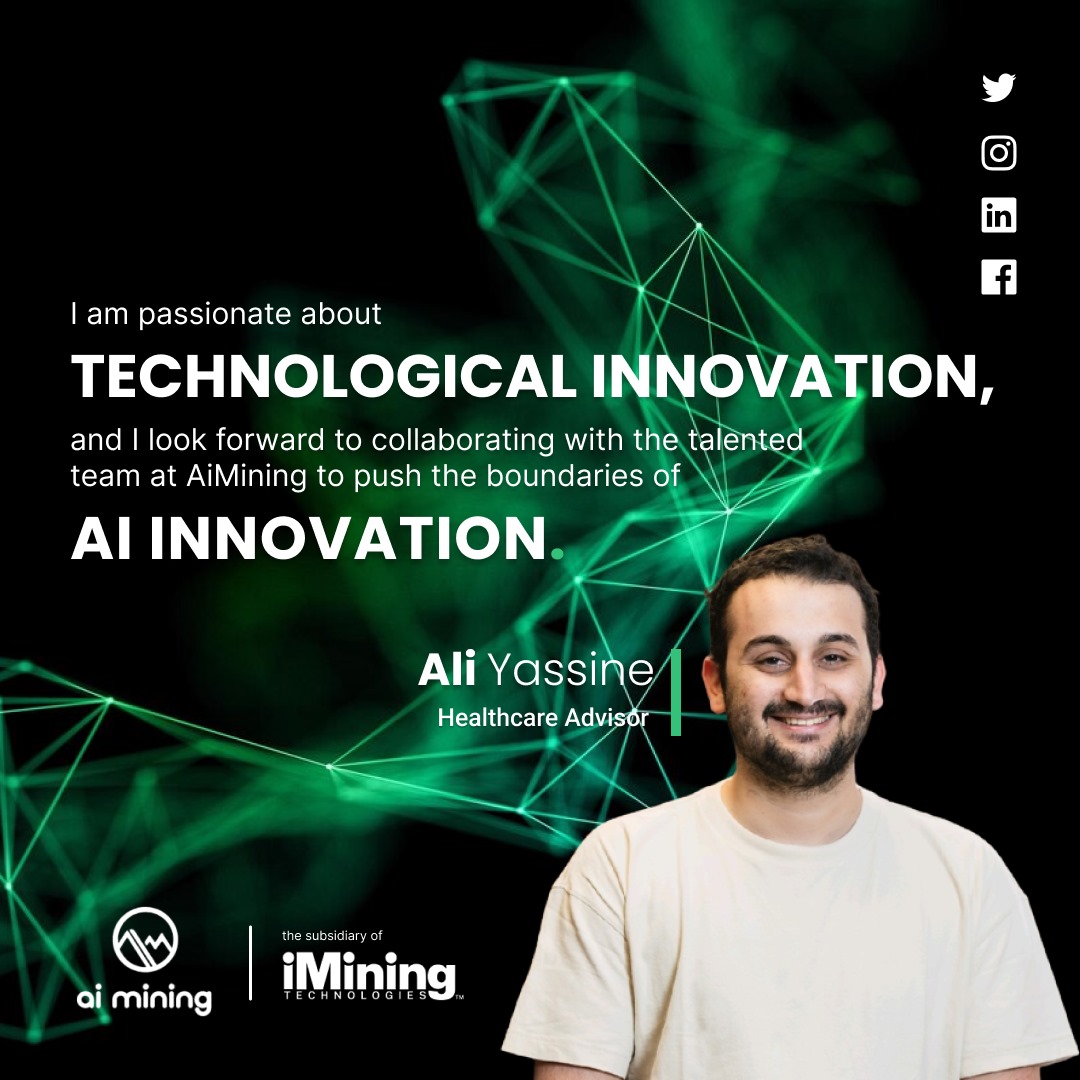 Ali Yassine joins <a href="/aimining_tech/">AiMining Technologies</a> Advisory Board, bringing expertise in data science, machine learning, and healthcare. His appointment underscores our commitment to AI innovation. Welcome, Ali!   
For More info: bit.ly/3w6J8AH 
#AiMining #AI #InnovationNews