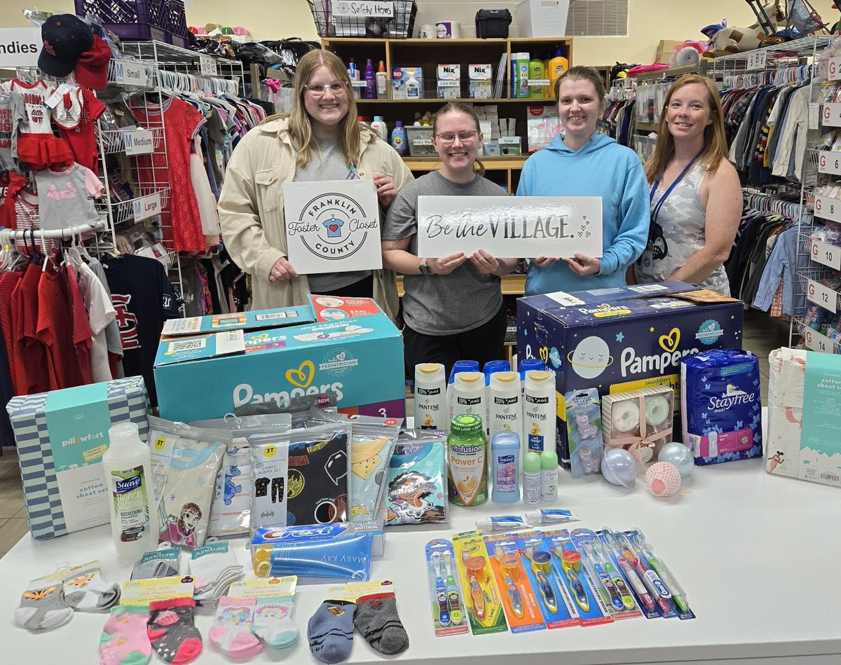 Day 27 of why I love community colleges: Community impact. Our Student Nurse Organization recently gathered donations for the Franklin County Foster Closet, supporting foster families in need. #CCMonth  <a href="/MCCATweet/">Missouri Colleges 💙</a> <a href="/Comm_College/">comm_college</a>  <a href="/ECC_Falcon/">East Central College</a> @CCTrustee.
