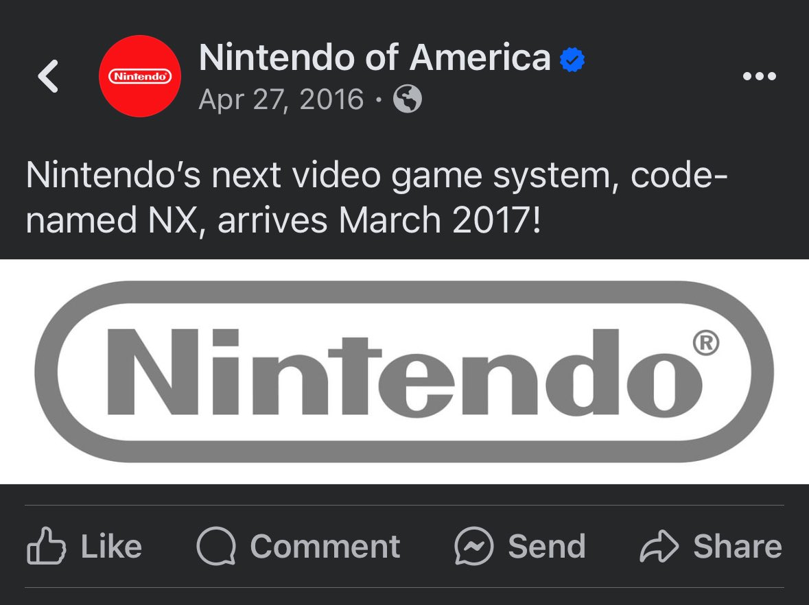 It’s funny seeing these Switch 2 rumors almost daily now. Meanwhile today is the 8 year anniversary of the NX code name for the Switch.