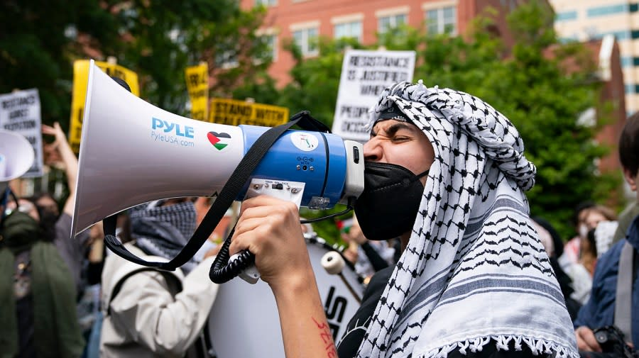 So this is where we're at: * Campus protests have featured the flags and emblems of Hamas and Hezbollah – designated terrorist groups responsible for the murder of countless Americans – as well as mock rockets and Nazi salutes * Jewish students have been called 'Nazis' and
