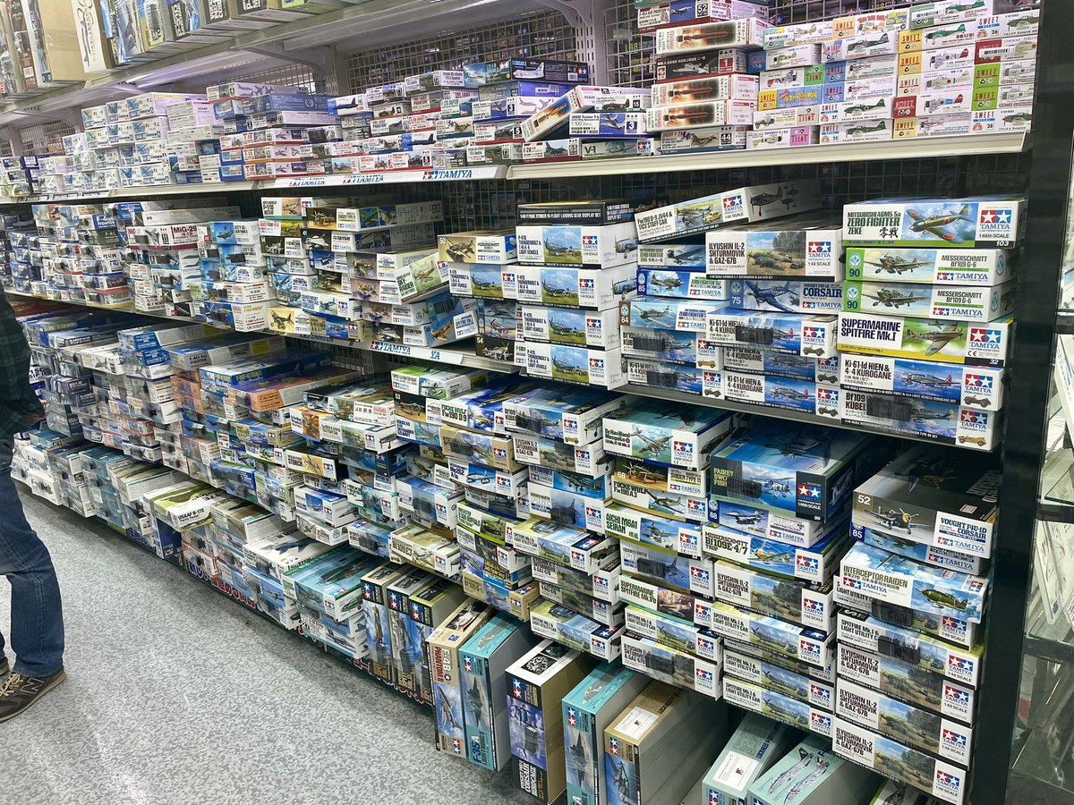 The Modeling Genie 🧞‍♂️ has granted you 1 wish: All the Tamiya kits shown, or all the Hasegawa kits shown. Choose wisely.