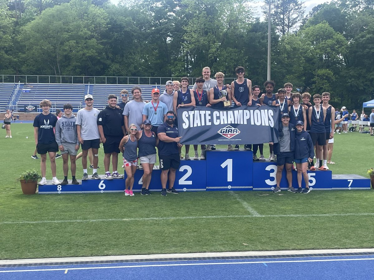Bethlehem Christian Academy (@bcaknights) on Twitter photo Knight Nation, your GIAA 3A Boys Track STATE CHAMPIONS!
Please join us in congratulating our coaches & athletes on their well earned victory! We are so proud of you all!
GO KNIGHTS!
<a href="/athleticsbca/">Bethlehem Christian Academy Athletics</a>
#statechamps Knight Nation, your GIAA 3A Boys Track STATE CHAMPIONS!
Please join us in congratulating our coaches & athletes on their well earned victory! We are so proud of you all!
GO KNIGHTS!
<a href="/athleticsbca/">Bethlehem Christian Academy Athletics</a>
#statechamps