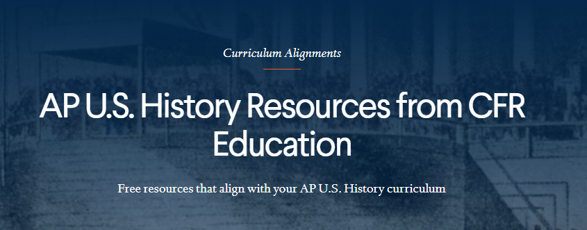 Get your students ready for the AP U.S. History exam on May 10th! Use these free resources that align with your curriculum during your review sessions to prepare your students for the big day: on.cfr.org/3JxoDAb?