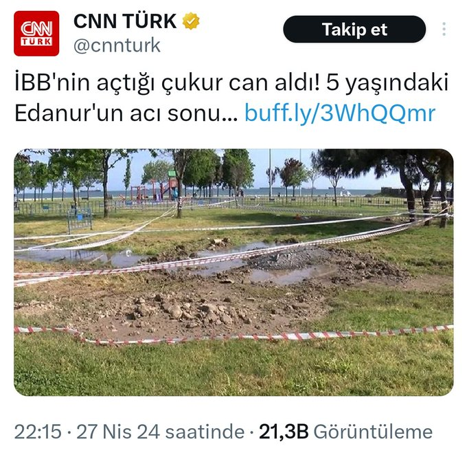 İBB, 5 yıl sonra bir çukur açtı o da can aldı. Bu konuyla ilgili İBB bir açıklama yapmadı. Umarım sorumlular gereken cezayı alırlar. Konu sizi ilgilendirmiyor tabi @sabansevinc2 @ismailsaymaz