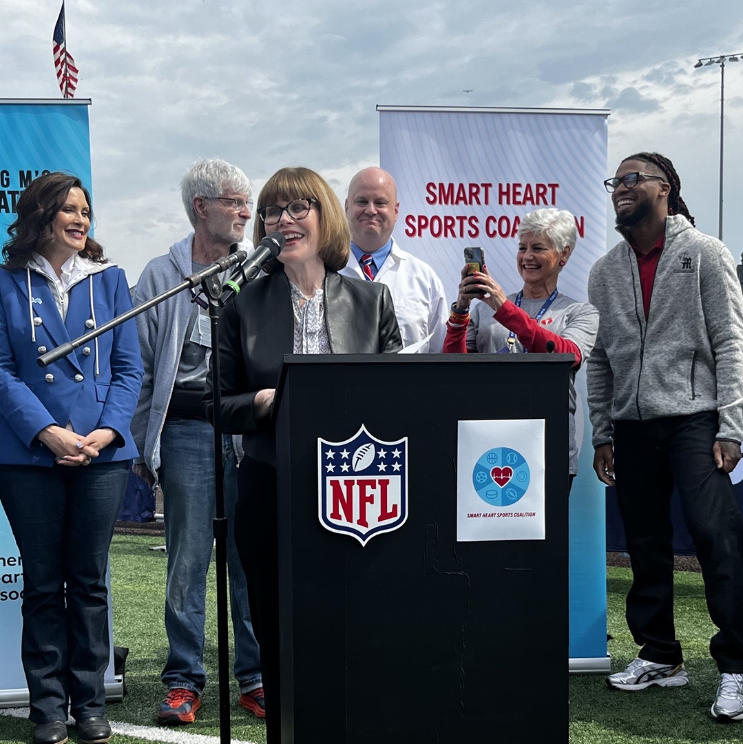 Whether in classrooms or on the field, having a cardiac emergency response plan in place is critical. Michigan's efforts, signed into law at a Smart Heart Sports Coalition and Damar Hamlin #ChasingMs CPR training at the #NFLDraft, will save lives. More: spr.ly/6019b4KlN