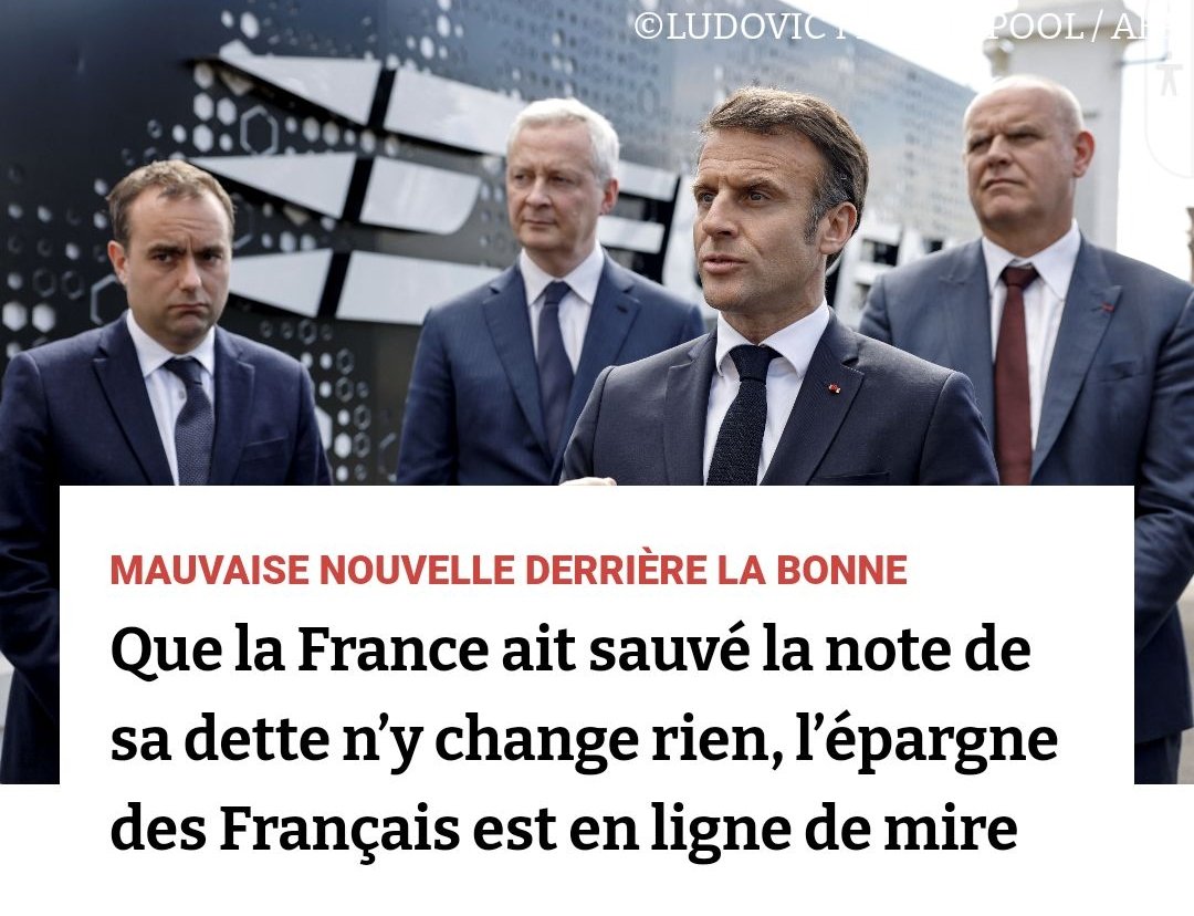 MAUVAISE NOUVELLE DERRIÈRE LA BONNE Que la France ait sauvé la note de sa dette n’y change rien, l’épargne des Français est en ligne de mire. En complément nous pourrions ajouter cette citation de Mario Draghi en 2012 : « On a tondu les contribuables, il ne nous reste plus qu'à…