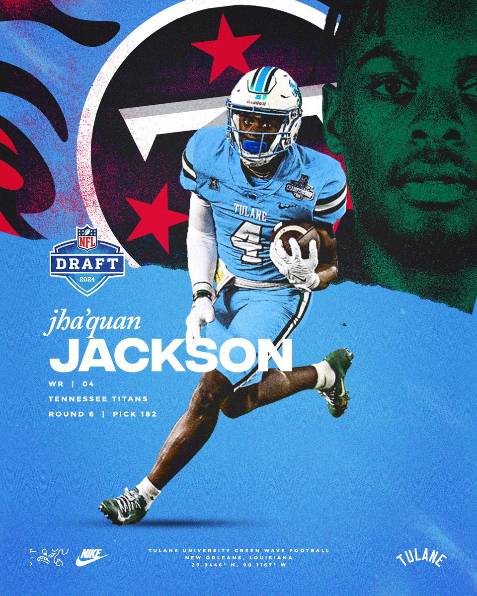 .<a href="/_Quann4/">Jha’Quan Jackson</a> is headed to Nashville! 

#NFLWave X #NFLDraft