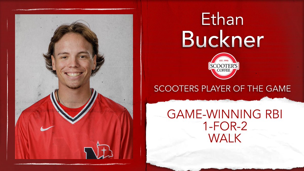 ⚾️ With the game-winning RBI single in the seventh, Ethan Buckner is today's @scooterscoffee Player of the Game!

#RaidersStandOut | @NWC_Baseball