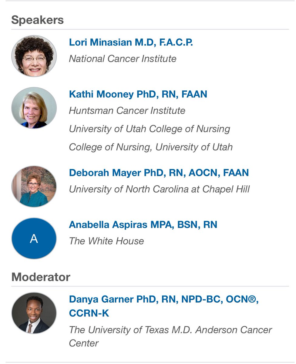 All star lineup of speakers to discuss the National Cancer Initiative: Igniting the Effort to End Cancer As We Know It 🌟🌟#ONSCongress @oncologynursing