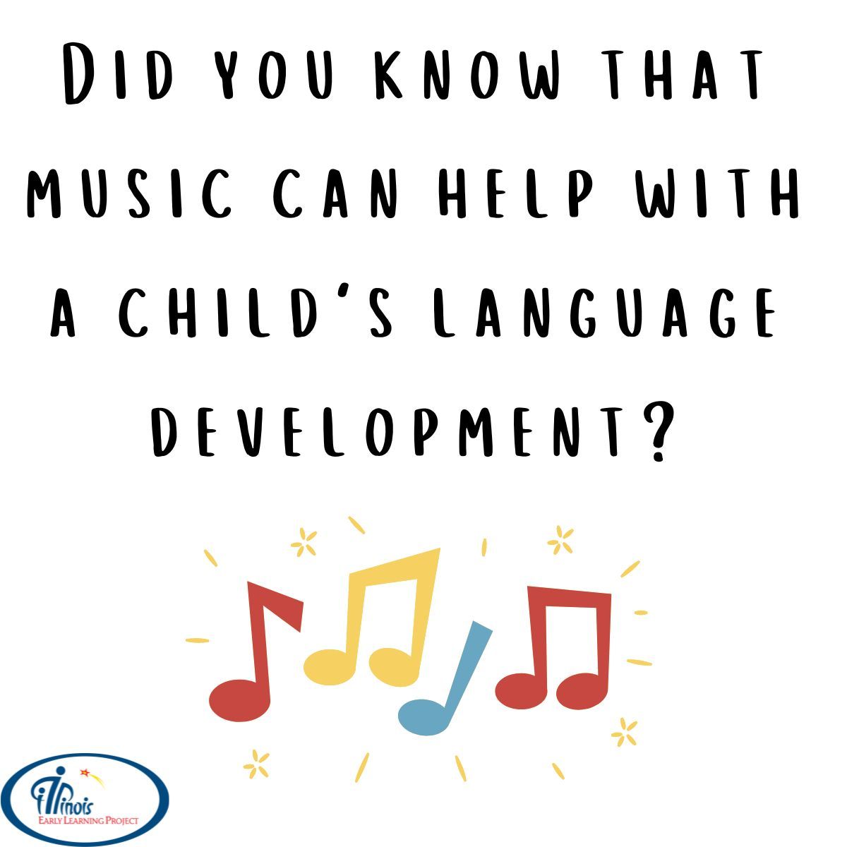 Did you know that music can help with a child's language development? 🎶 
#ChildDevelopment #IllinoisEarlyLearning