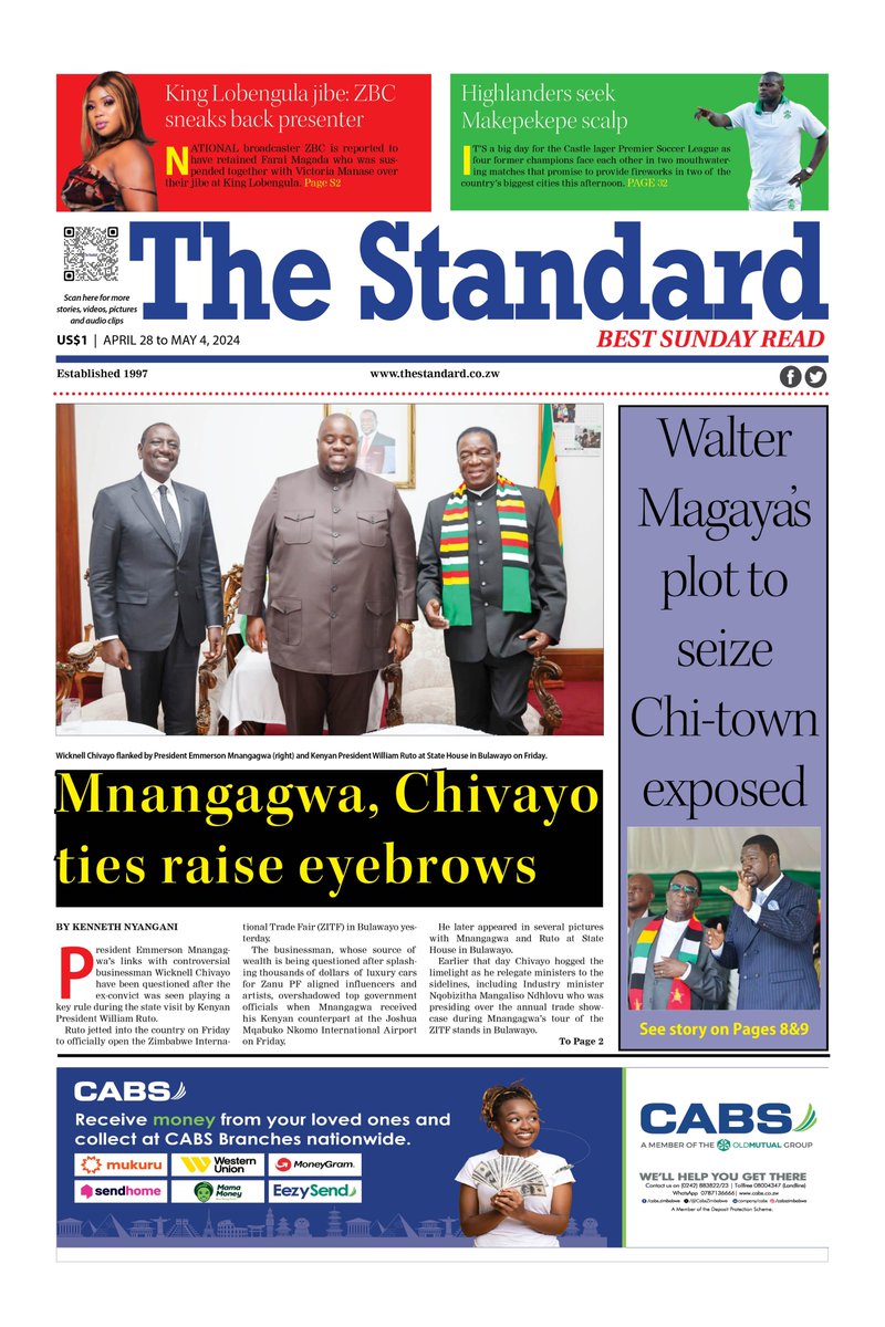 🔵🗞Your favourite WEEKLY is here... 💵Get your e - copy Here: wa.me/263777758969?t… 🔗 thestandard.co.zw #BestSundayRead