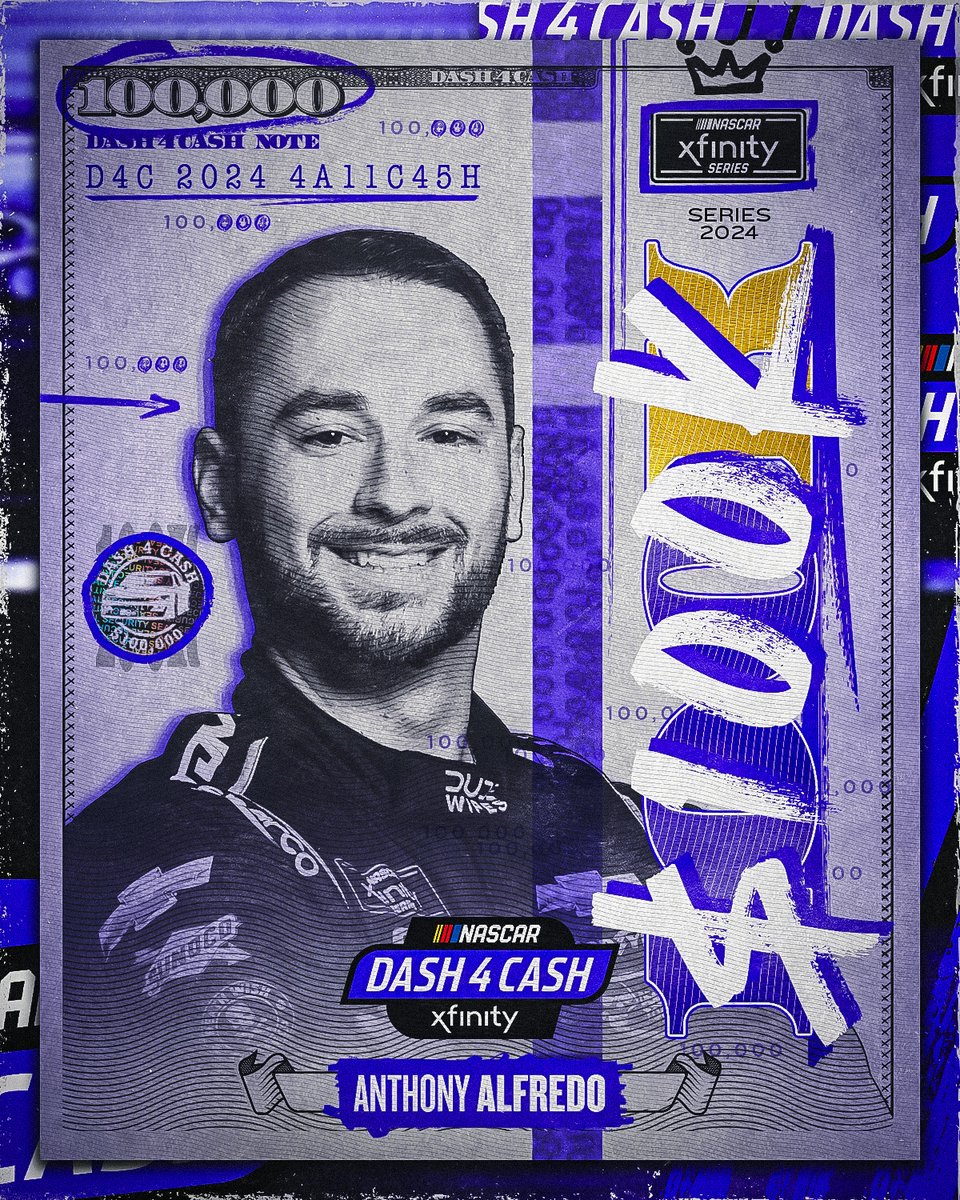A monster payday for @anthonyalfredo! 💰 He wins the #Dash4Cash at the @MonsterMile!
