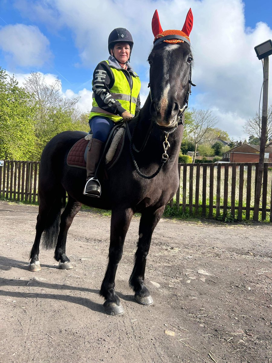 Soaking up the sunshine this morning at my happy place, riding the handsome Rebel! 🏇 #SunshineBliss #RebelRides