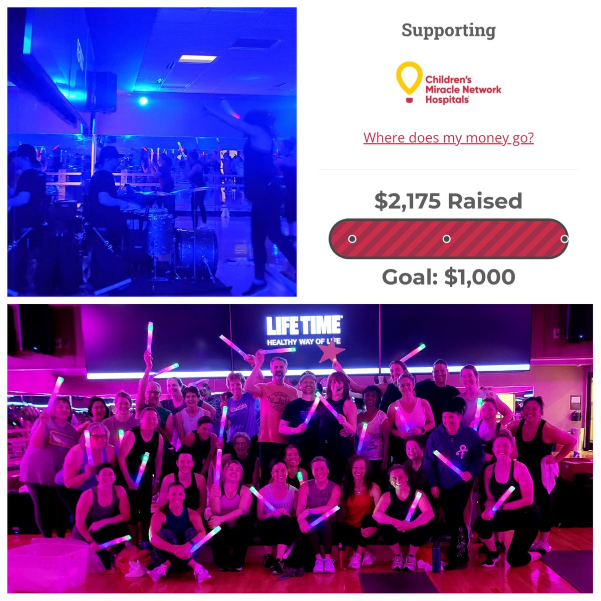 Eagan, you keep showing up & you keep getting better. Thank you to all you attended & supported this year's Rock of a Life Time in support of @cmnhospitals & @life_time_foundation . Healthy kids, healthy future. Heart, glow!! ❤️⭐️❤️
#LTEmployee #sweatysaturday #rideofalifetime