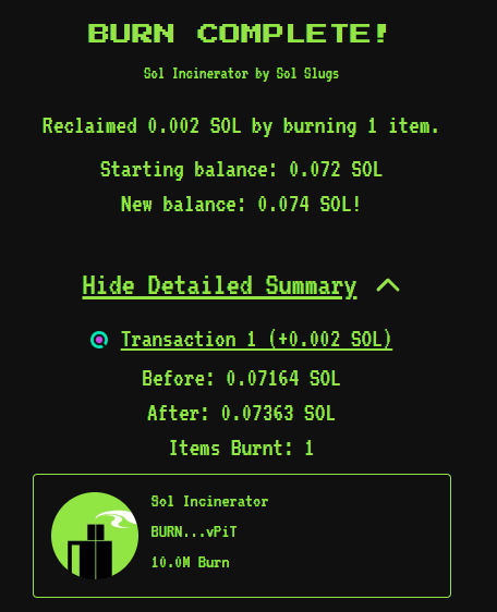 burn68inc's tweet photo. The BURNS just keep coming in!

10Million MORE TOKENS BURNED

$BURN is deflationary, and will keep burning the more you send unwanted tokens to burn68.sol

https://t.co/wAHJallLR7 https://t.co/31GF6eGkrb