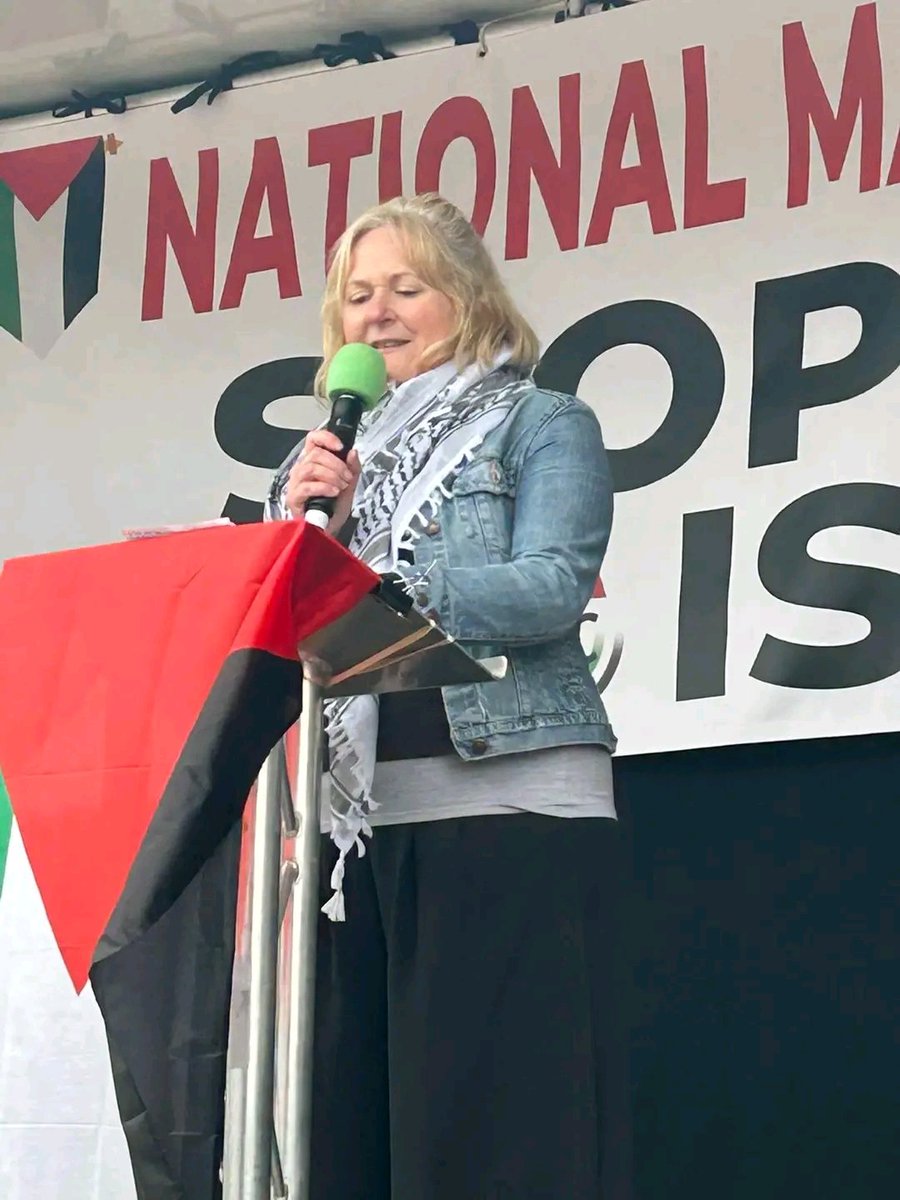 The NEU has backed every national demo for Palestine since October and spoken at many of them. Pleased that today we were represented by national president @emsamrose representing Europe's biggest education union.