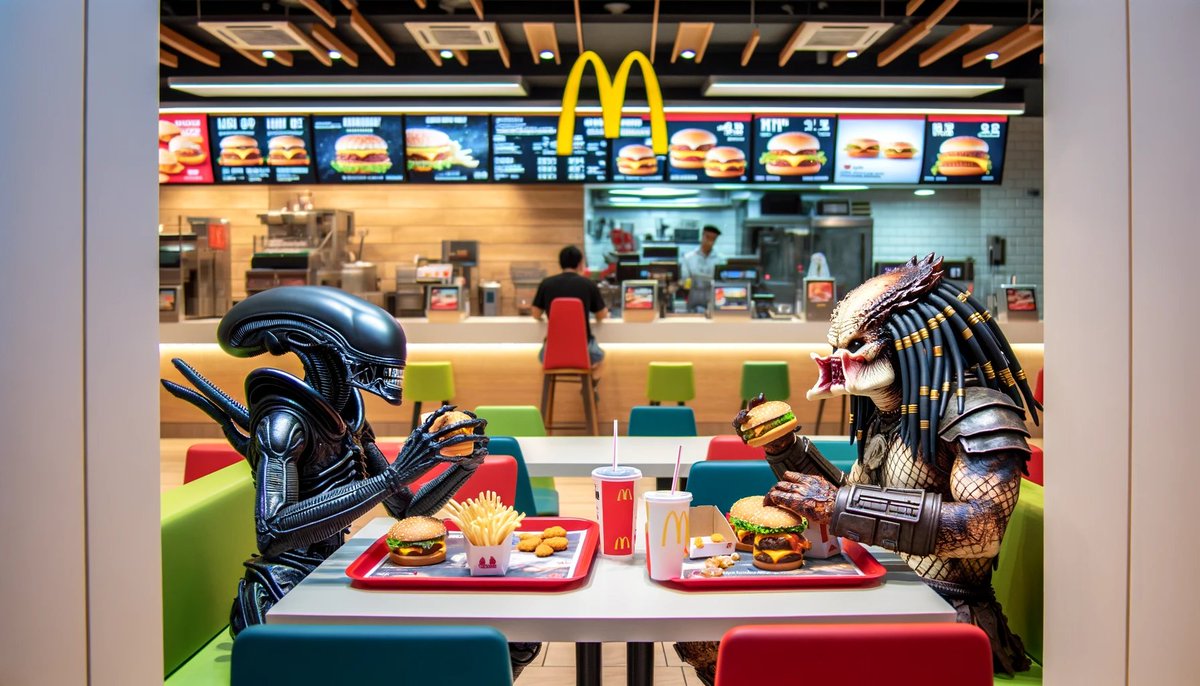 AlienPoopPLS's tweet photo. @marvelkrypto Do you have any @McDonalds Giveaways or @tacobell 
We really like 'em! 🍔🍟🌮👽
#PulseChain https://t.co/WyRBFwx3Vx