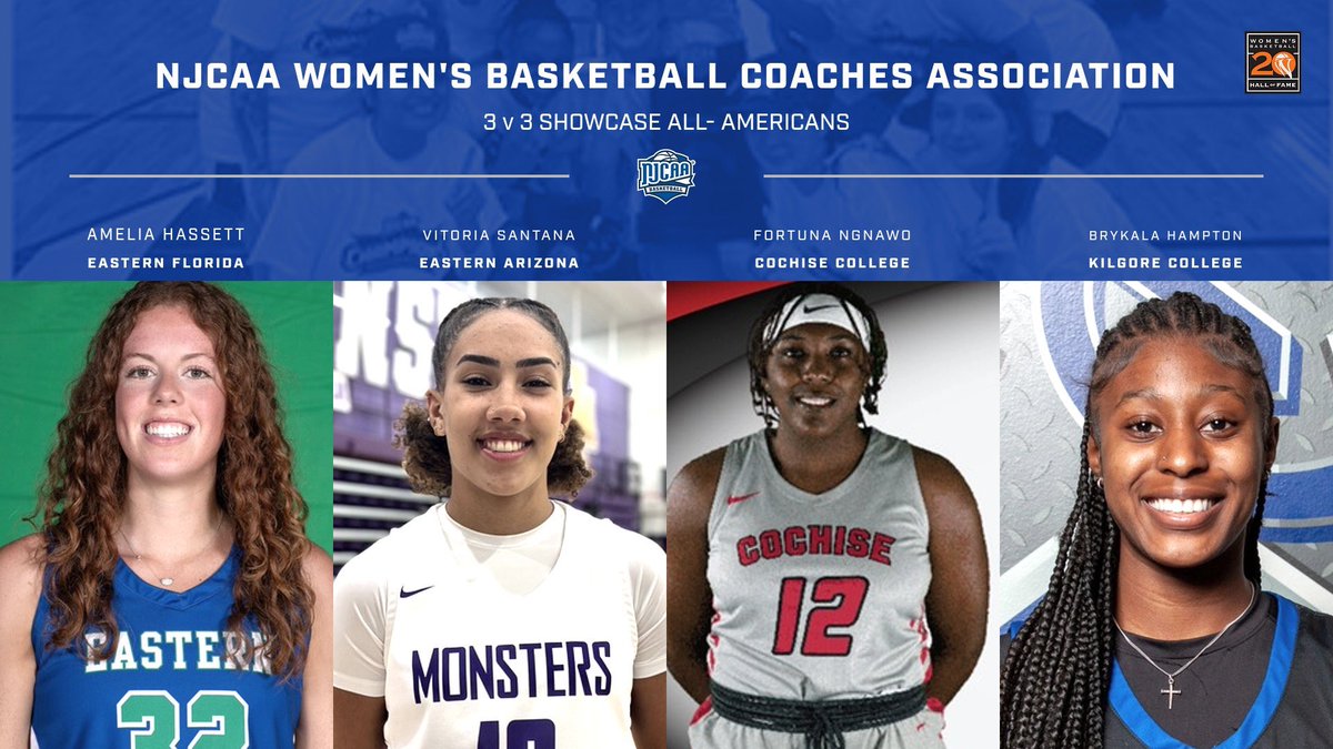 The NJCAA Coaches Association in partnership with the Women’s Basketball Hall of Fame would like to congratulate these ladies as they were nominated as 2024 NJCAA Coaches Association All-American.