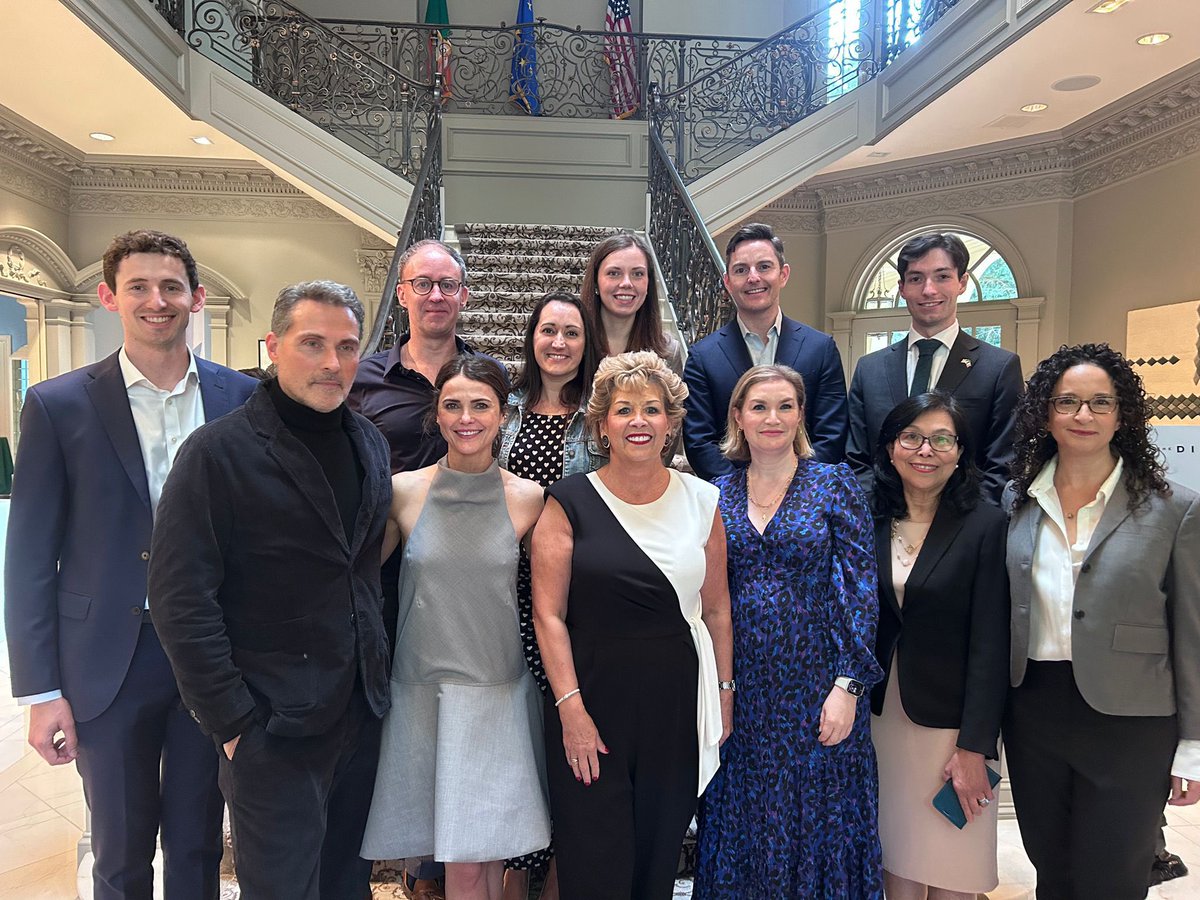 IrelandAmbUSA's tweet photo. Team Ireland and friends enjoying #TheDiplomat recalling a line from the show…

“Diplomacy never works… until it does.” https://t.co/5eKiaDy7fp