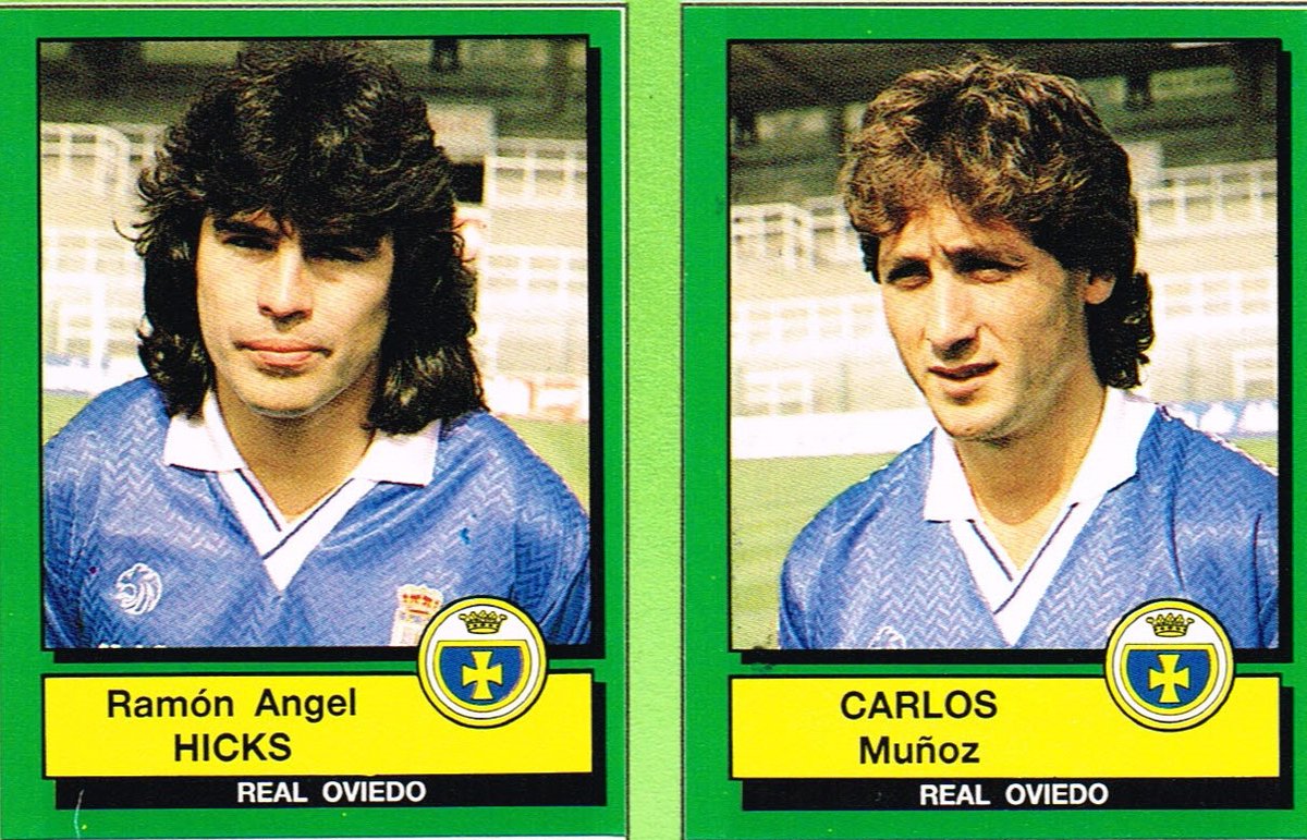🔵 Una pareja de delanteros que le dio buen resultado al Real Oviedo. 🔺 El paraguayo Hicks y Carlos fueron parte importante en el ascenso del club a Primera División en 1988. ⚽️ El español fue además el Pichichi de la categoría con 25 goles.