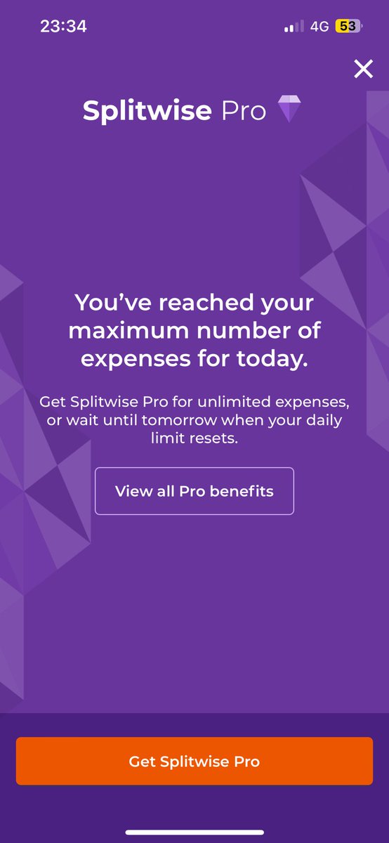 jakegoodes's tweet photo. Can anyone recommend an app  that doesn’t pull this shit @splitwise https://t.co/OEh26cBCad