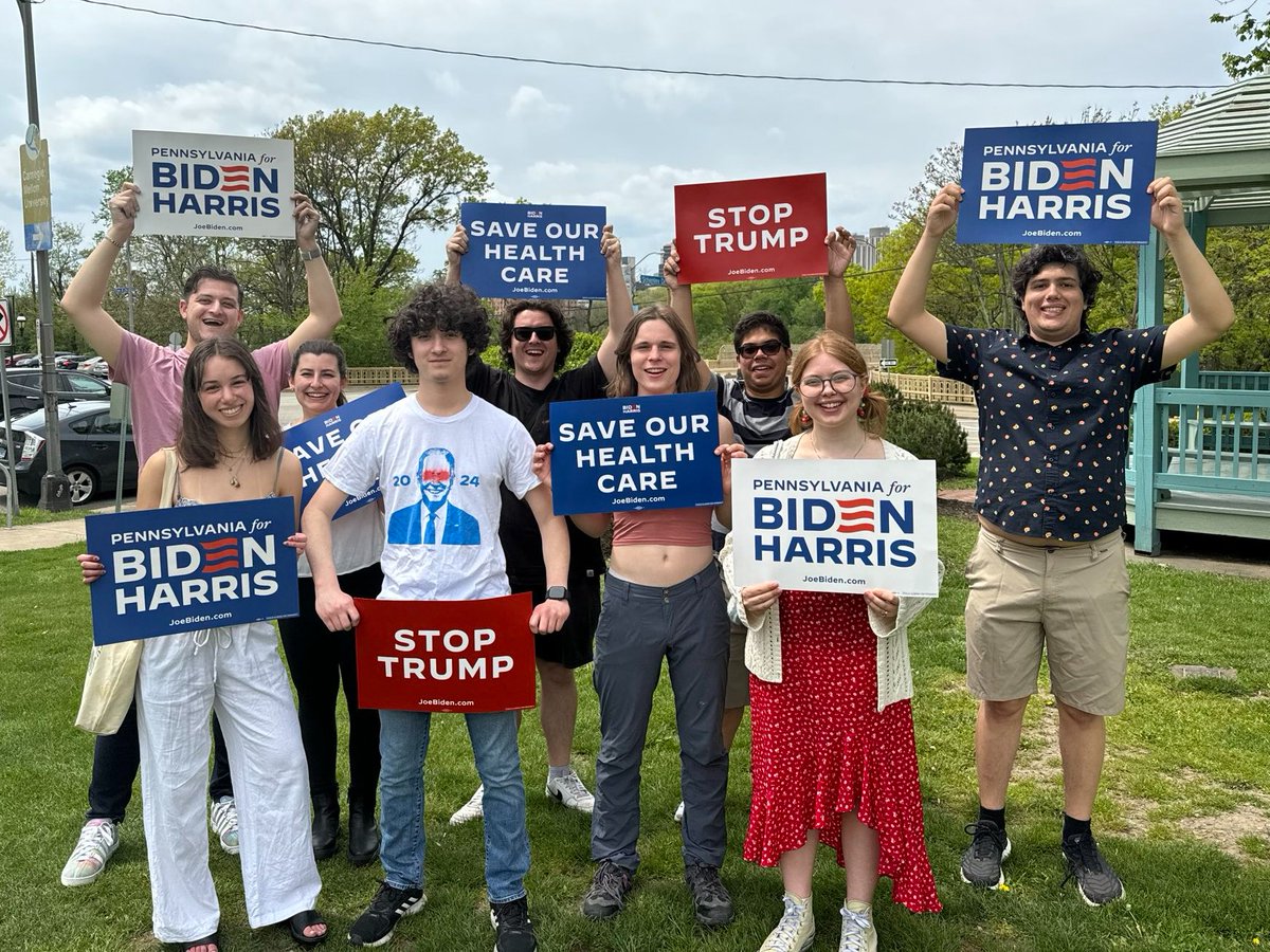 Donald Trump has bragged about overturning Roe v. Wade, called for punishing women who have an abortion, and would ban abortion nationwide. Young people across Pennsylvania are standing with @JoeBiden because he will defend reproductive freedom.