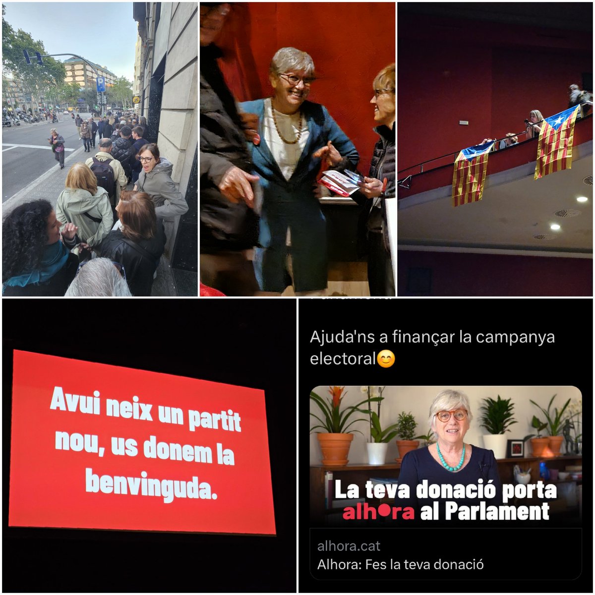 janrovil's tweet photo. @alhora_cat  A mesura que sento més els missatges de ERC, JUNTS i CUP més content estic d'haver anat a veure la fundació del partit de la @ClaraPonsati i @JordiGraupera . Son completament diferents, ajuda'ns amb una aportació.  @alhora_cat . https://t.co/6slPBiHRZu