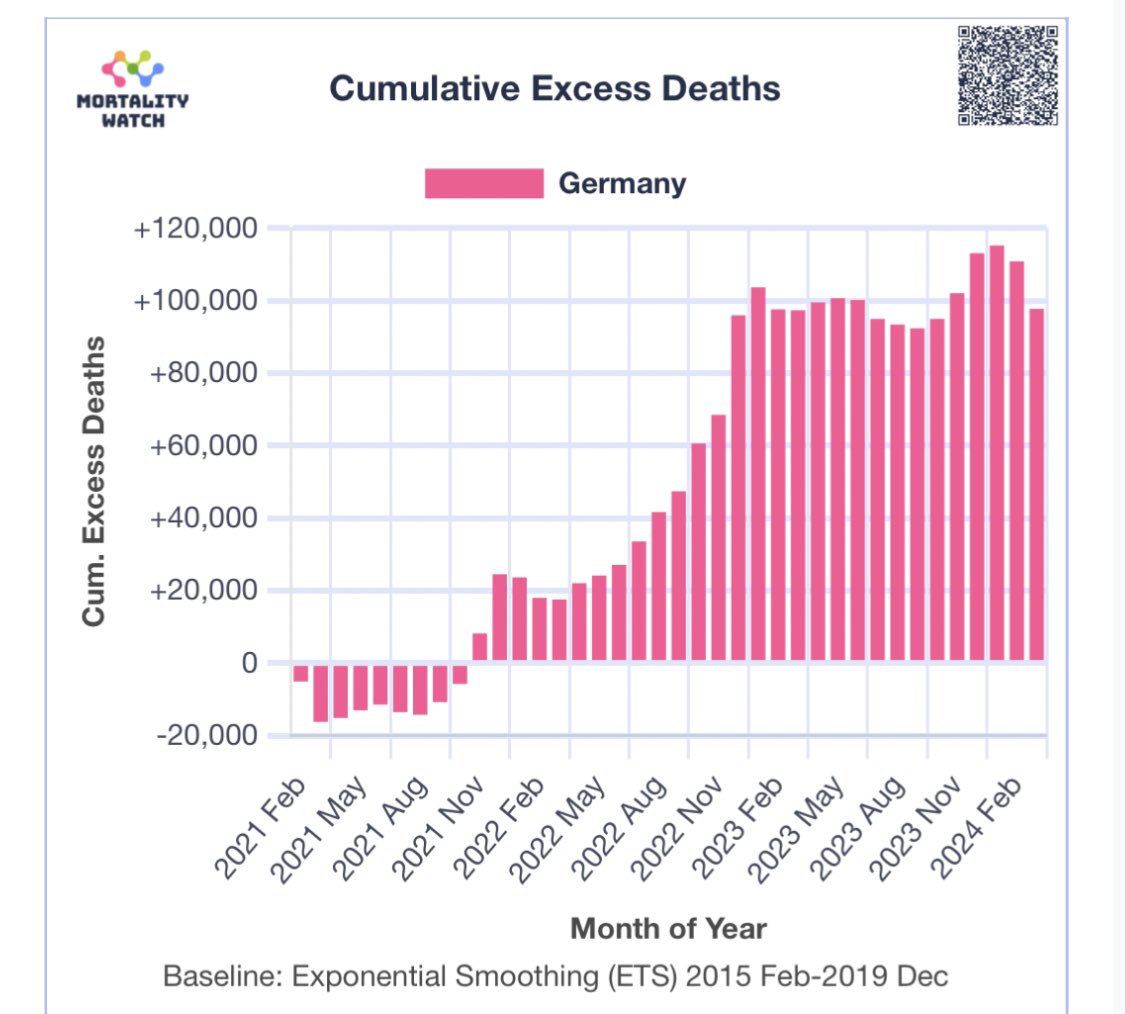 🚨🇩🇪 120,000 excess deaths in Germany since the roll-out of the Safe & Effective gene-therapy COVID-19 ‘vaccine’