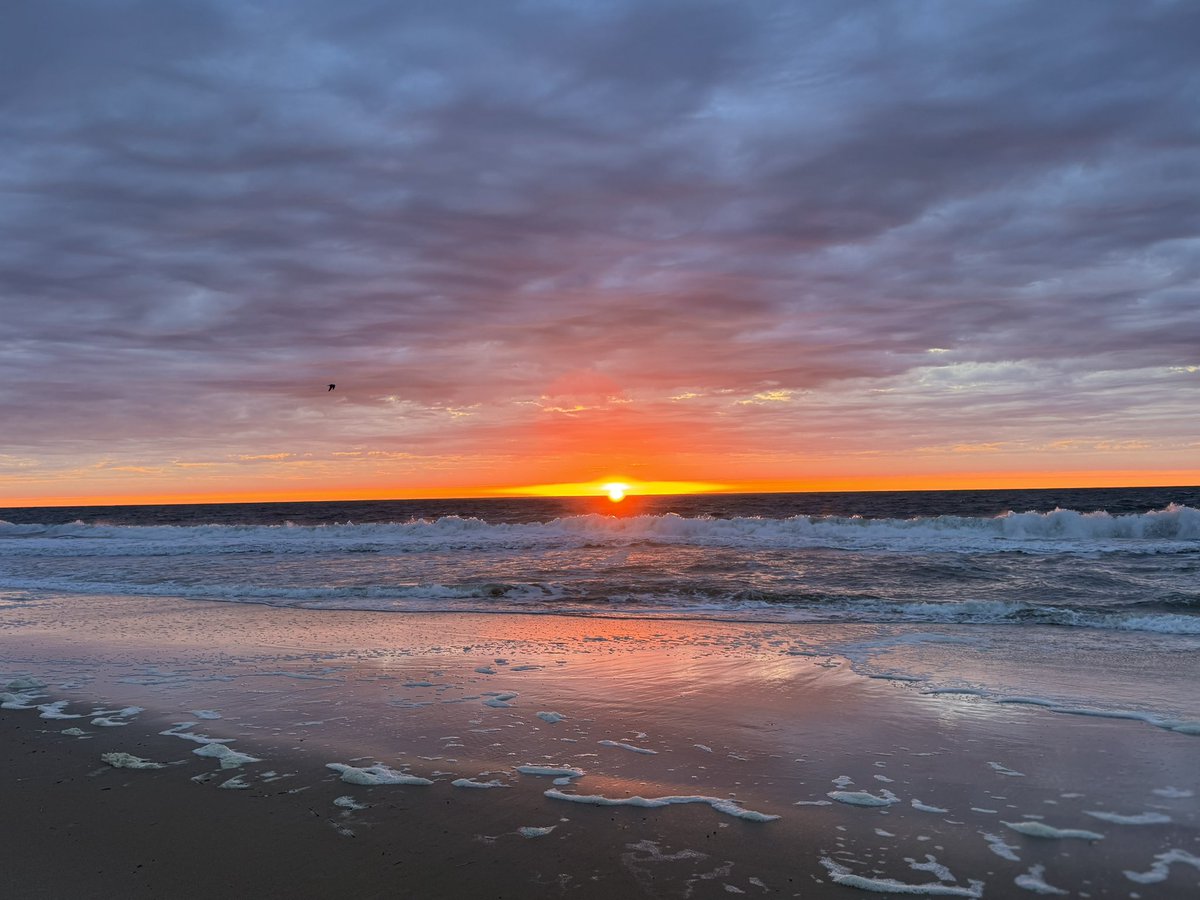 Sunrise over the Atlantic Ocean. #OceanCityMD #AtlanticOcean #sunrise #ocean