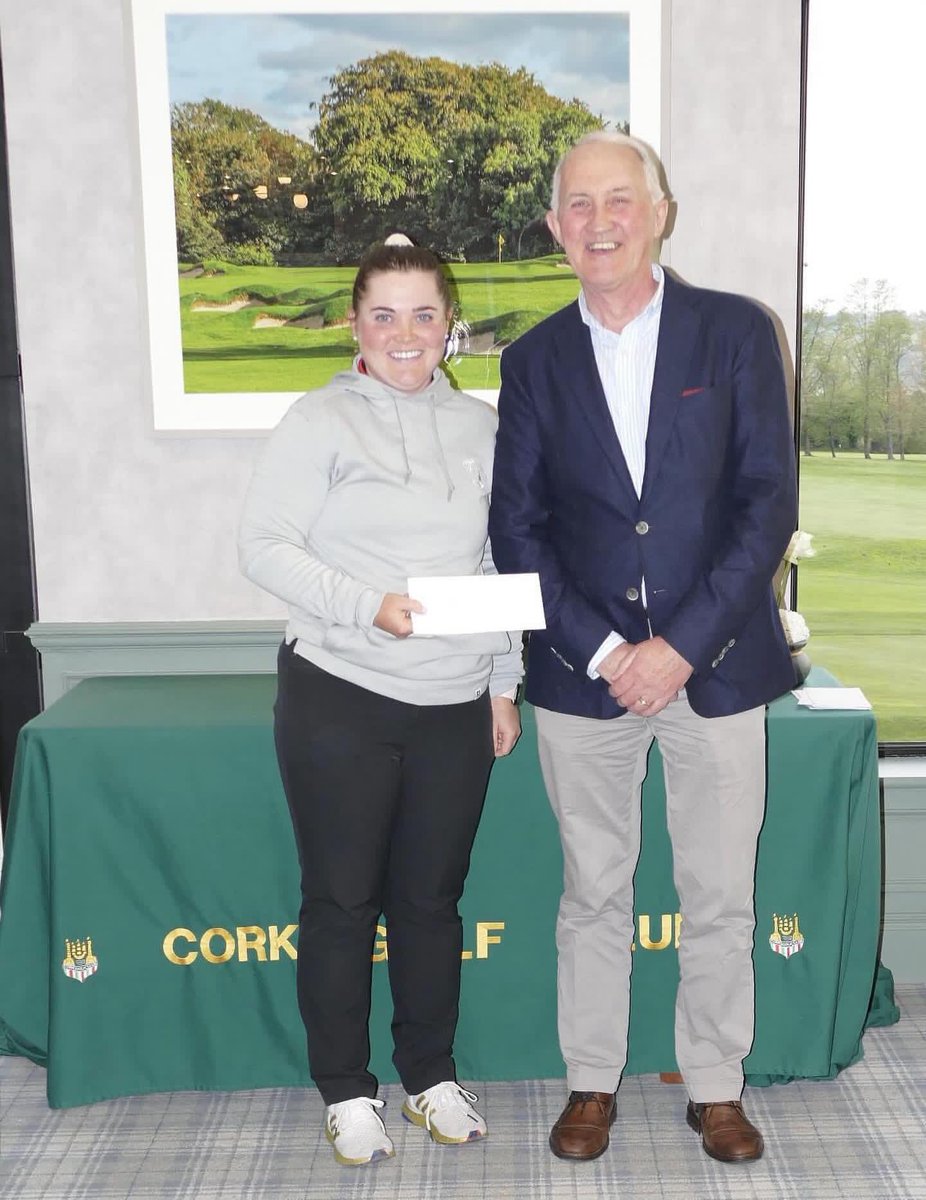 Mairead Martin being presented the Scratch Cup by Lady Captain Amanda and Lady President Nuala. Great scoring of -7 by Mairead.