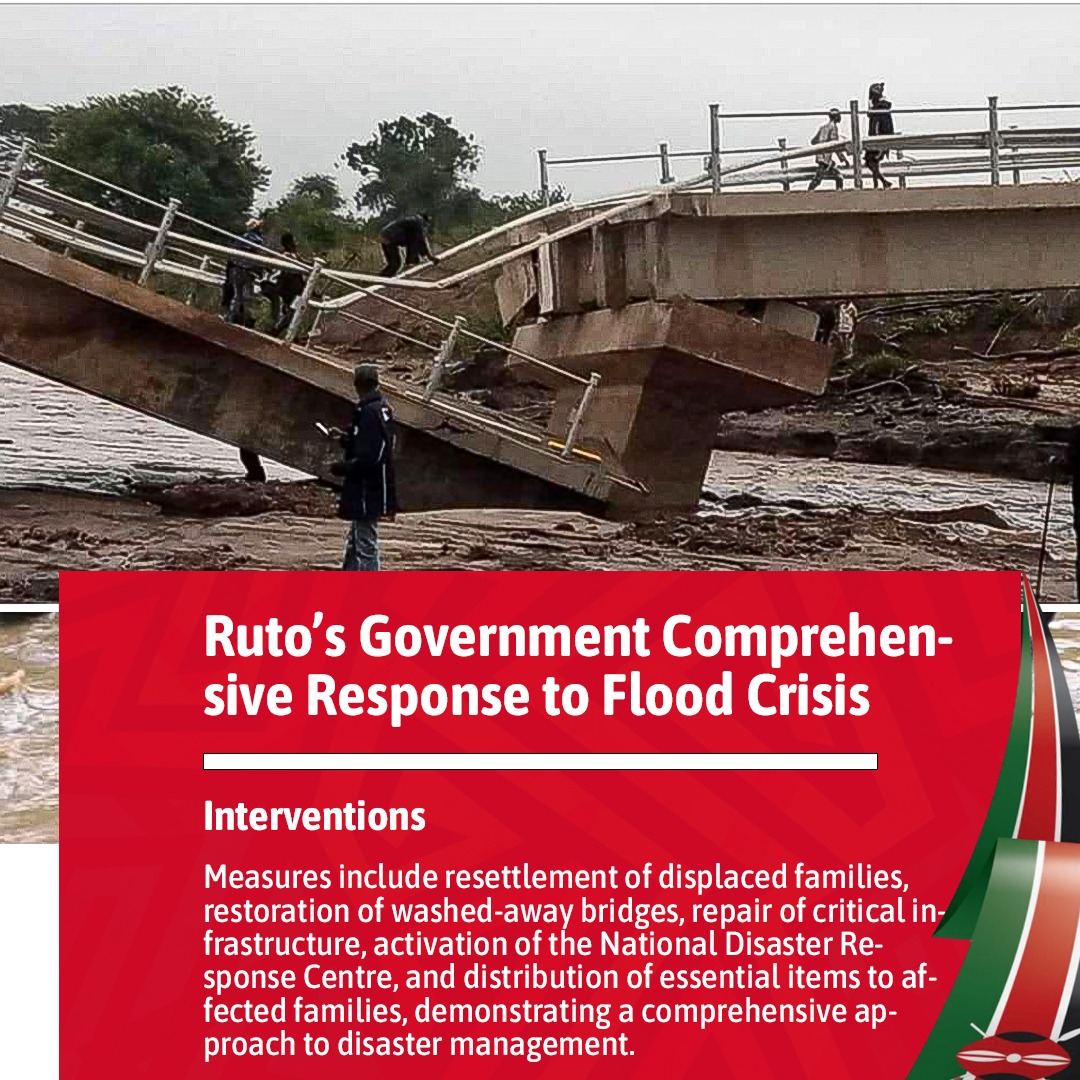 From resettling displaced families to restoring critical infrastructure, the government's response is robust and coordinated. #RutoEmpowers #RigathiOnAssignment