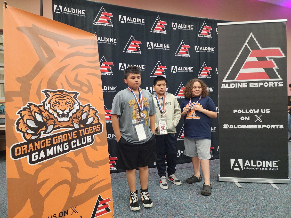Our first elementary esports tournament. We got 2nd place in Super Mario Kart and 3rd place in Super Smash Bros. Thank you, @aldinesports, for putting this together. @OrangeGroveAISD @Jldiaz_1 @rocharoy
