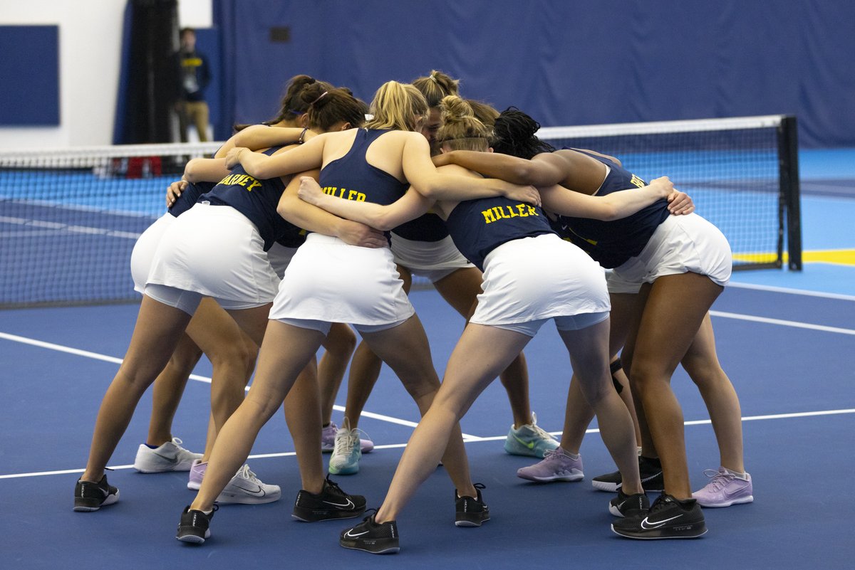 Michigan will face Ohio State in tomorrow's championship match at the Varsity Tennis Center. The match is set for noon with free admission...see you then! #GoBlue