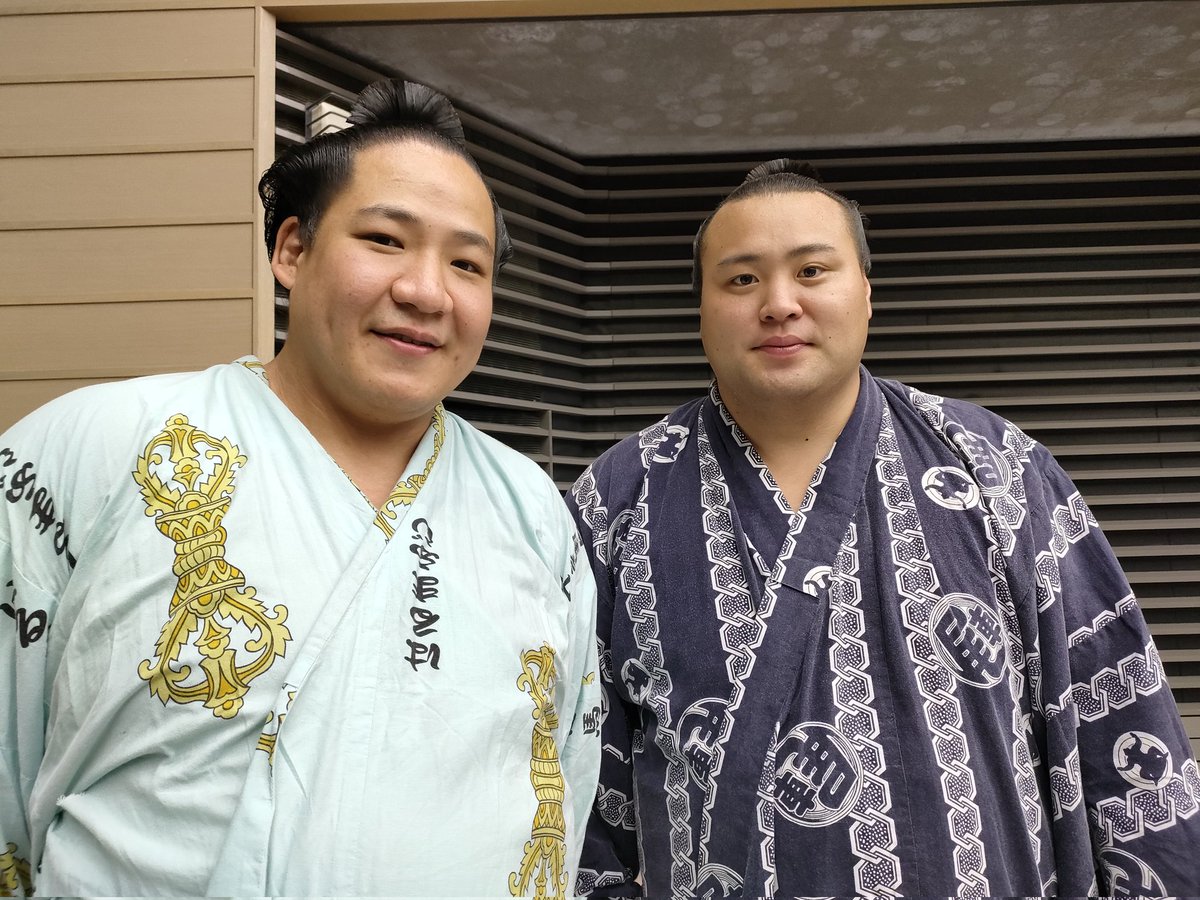 <春巡業・ #所沢場所 >
北の若関＆玉正鳳関。
#sumo