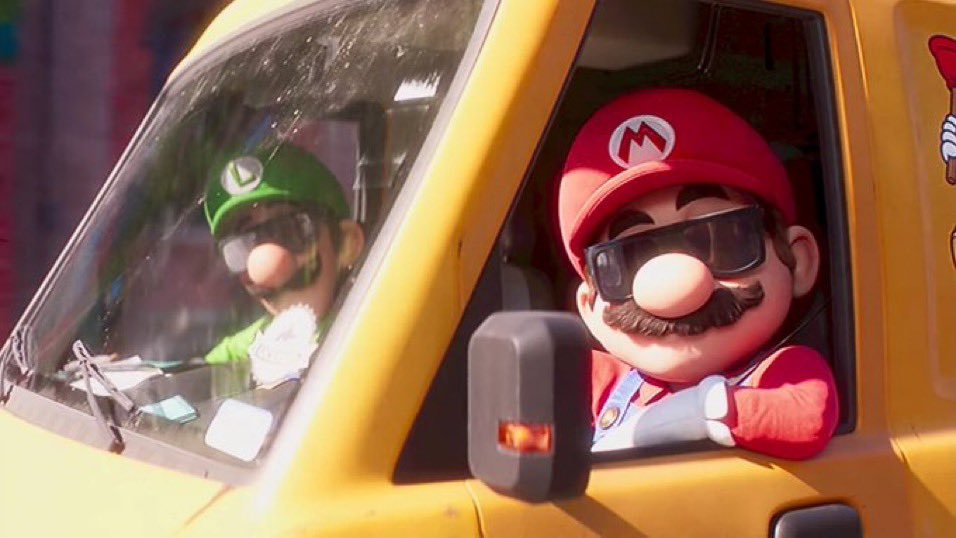 Mario and Luigi looking cool. - The Super Mario Bros. Movie